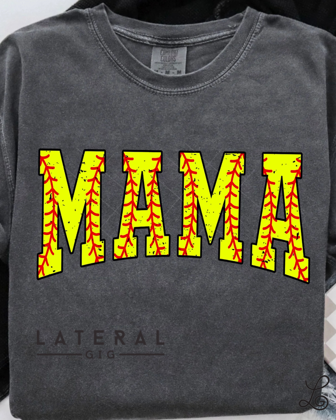 Mama Softball Print Graphic Tee