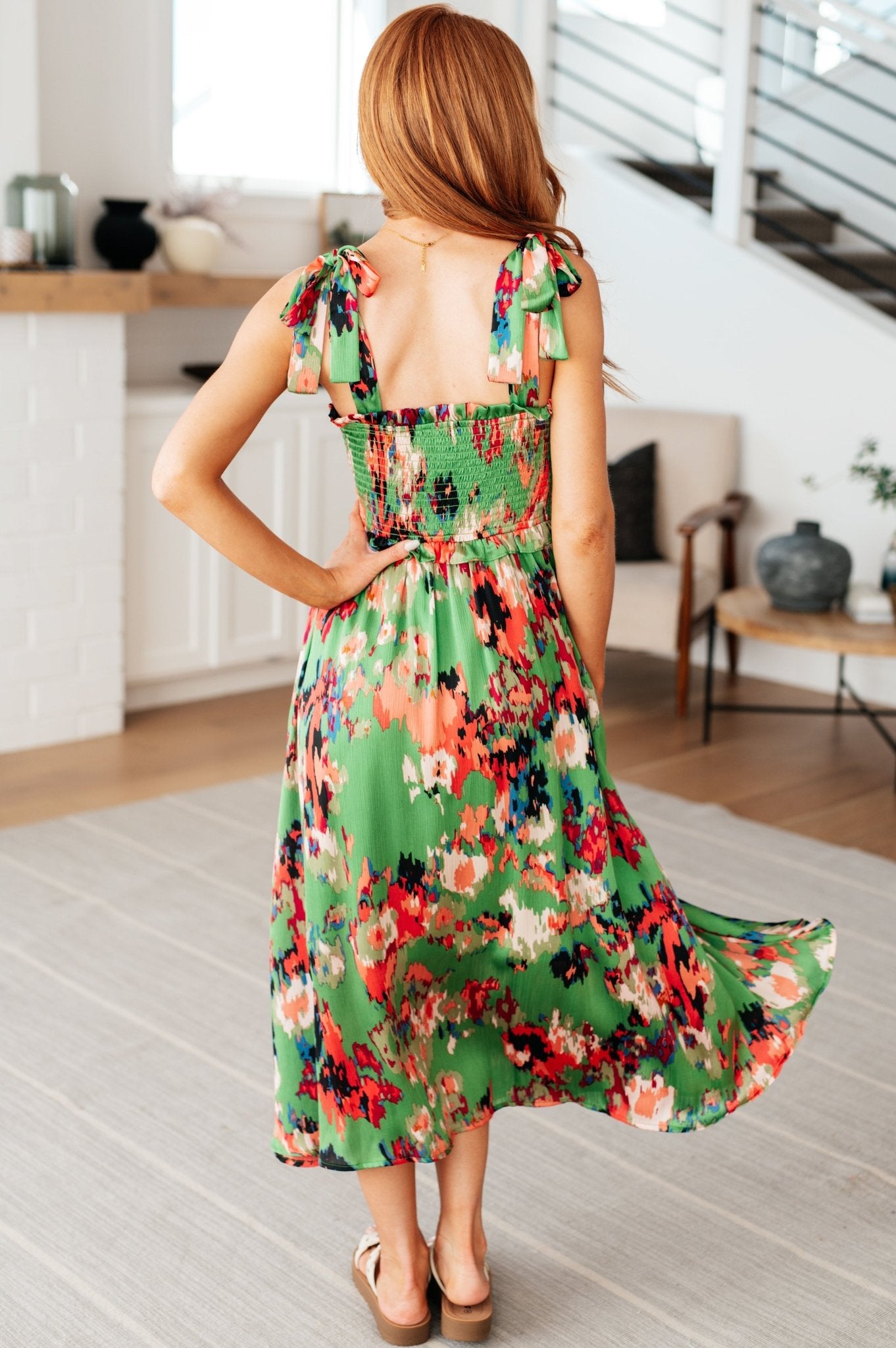 A Little While Longer Dress in Green - Loving God