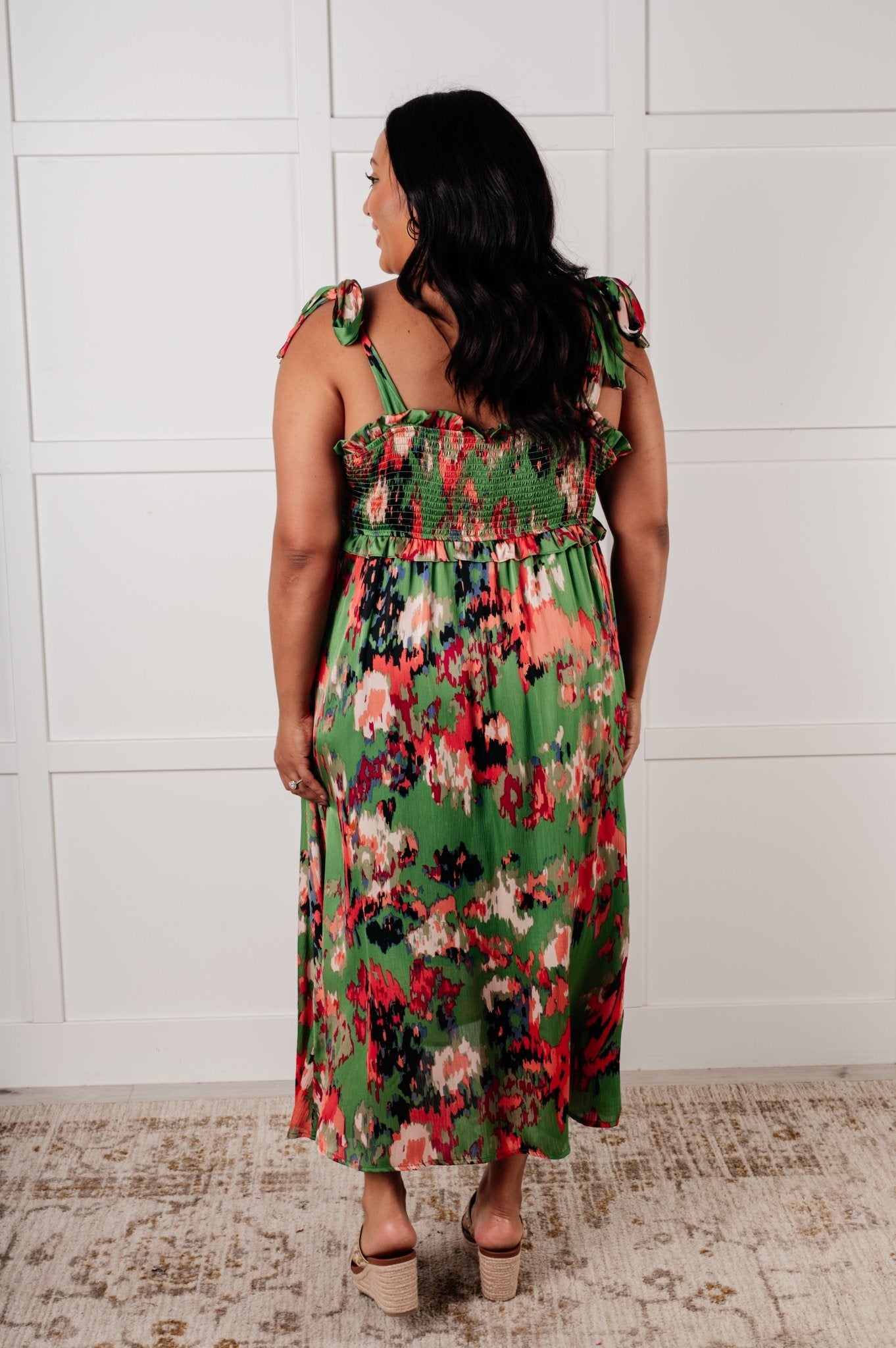 A Little While Longer Dress in Green - Loving God