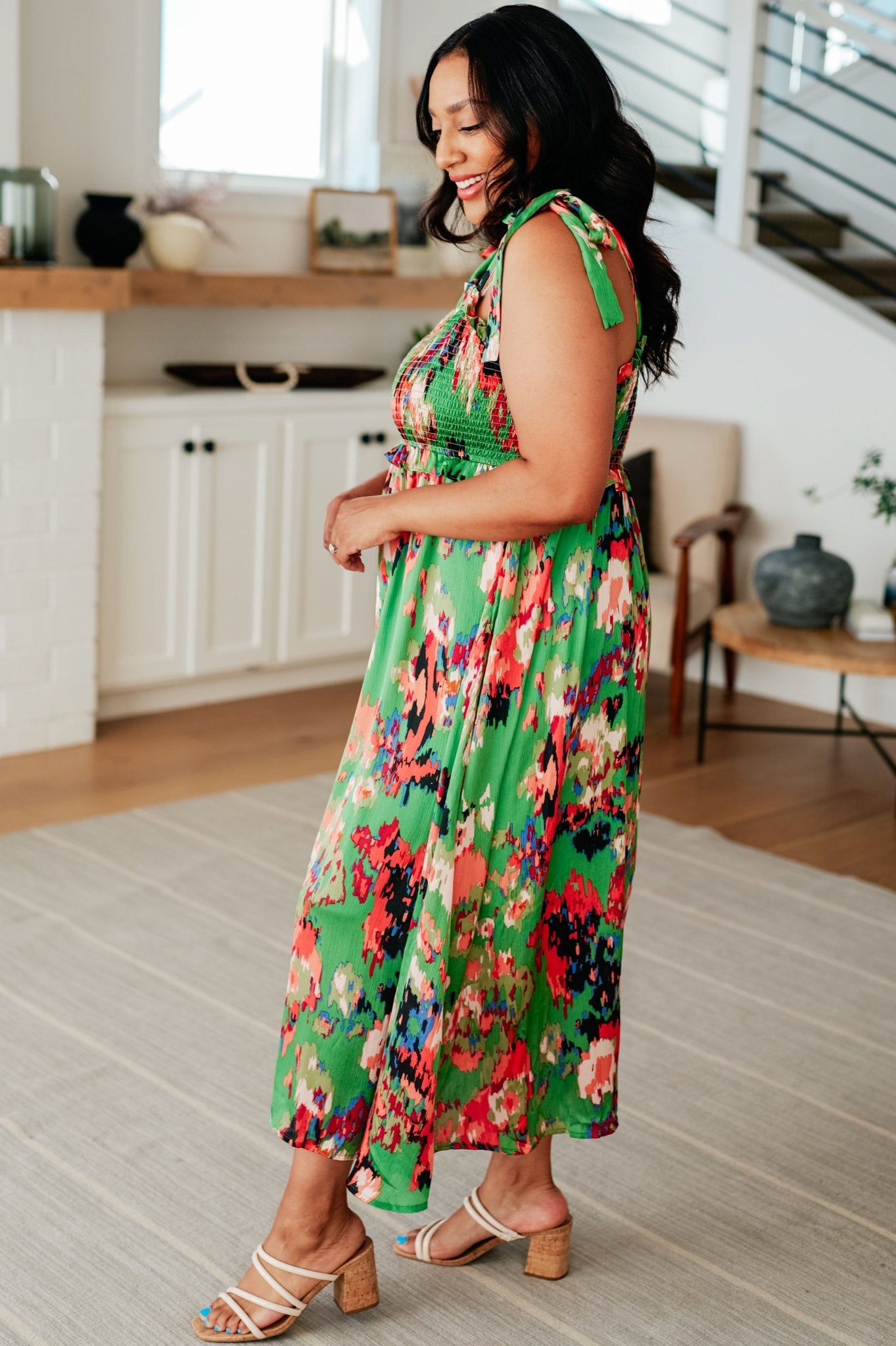 A Little While Longer Dress in Green - Loving God