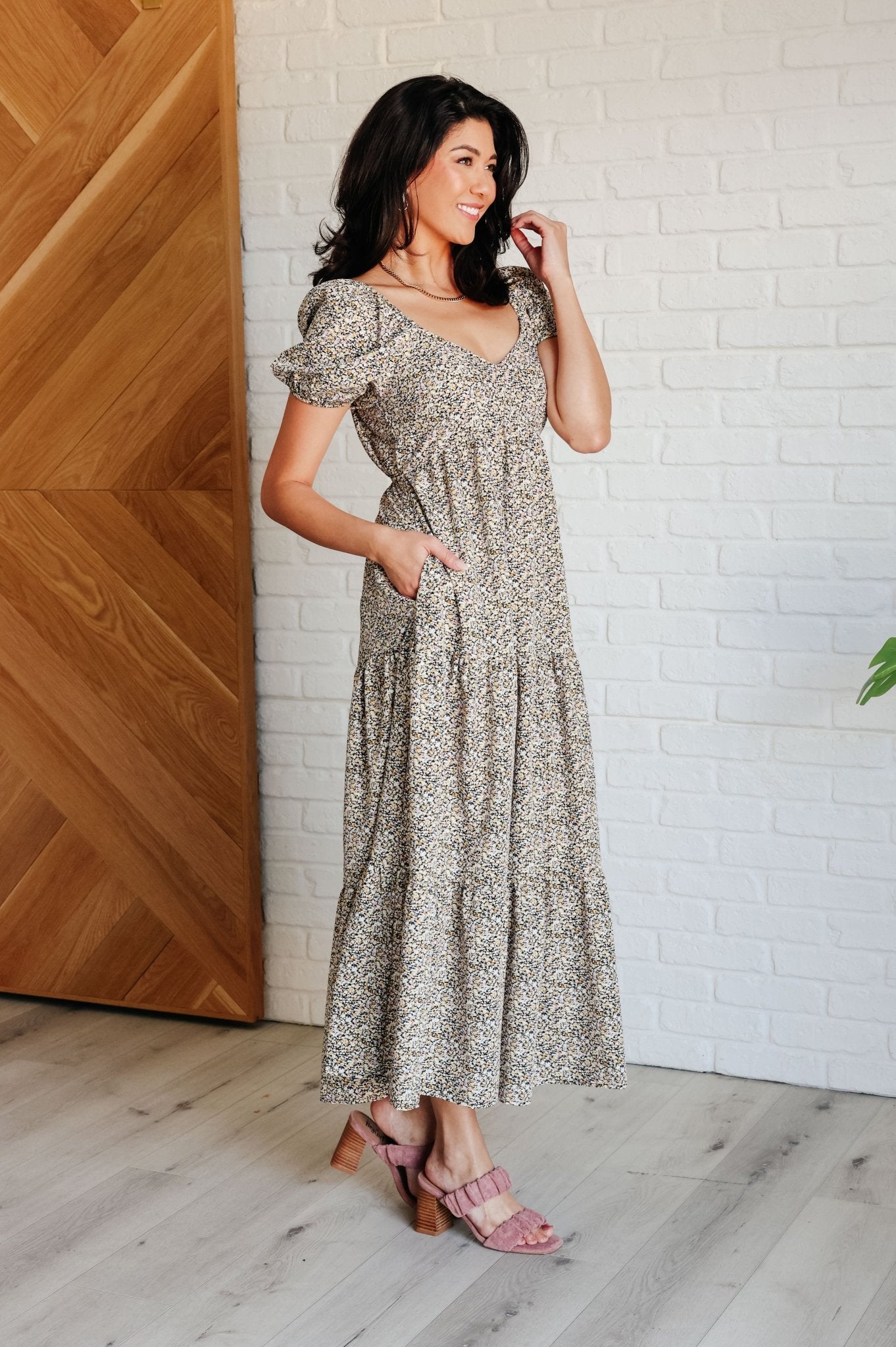 A Moment of Love Balloon Sleeve Dress - Loving God