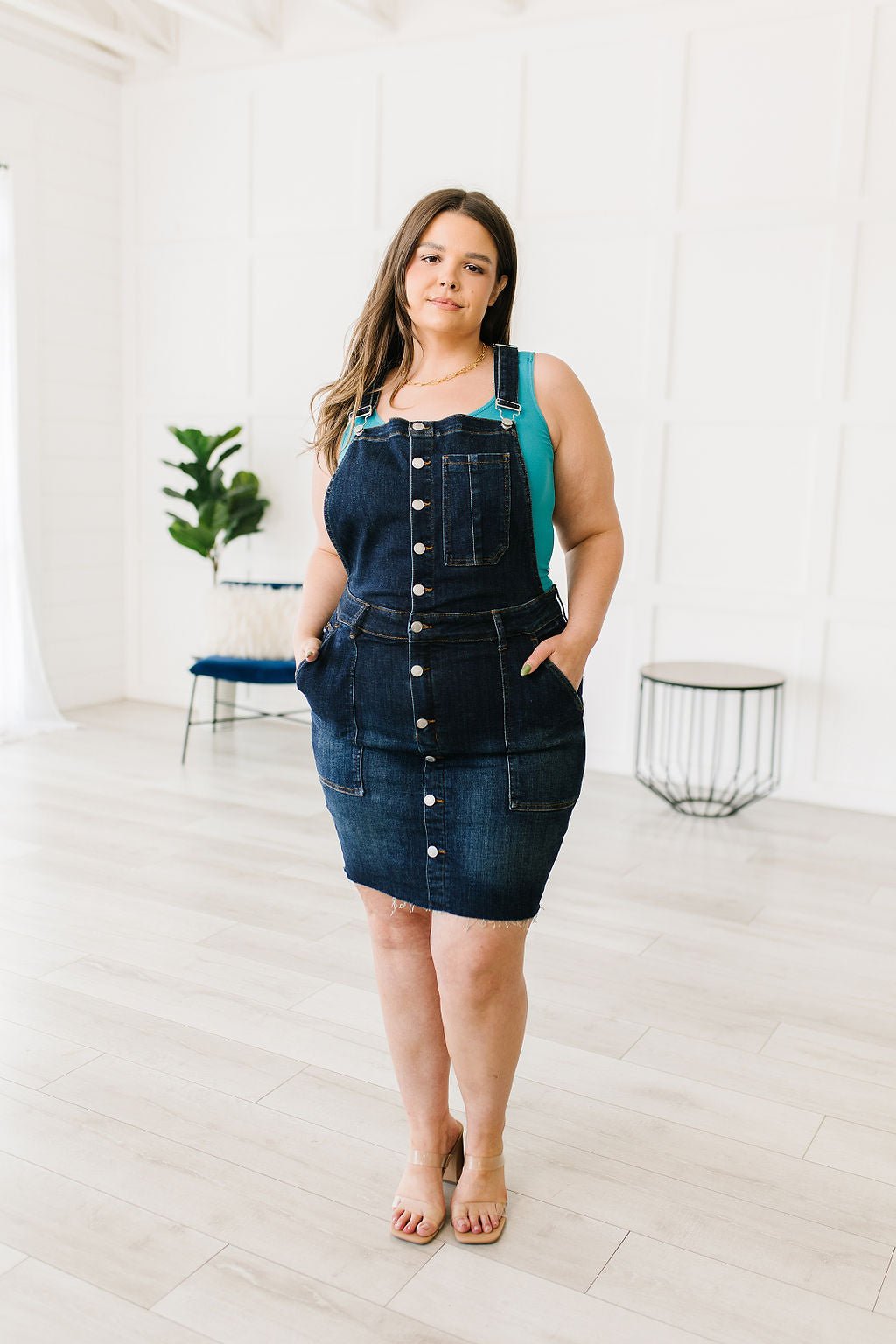Agnes Denim Overall Dress - Loving God