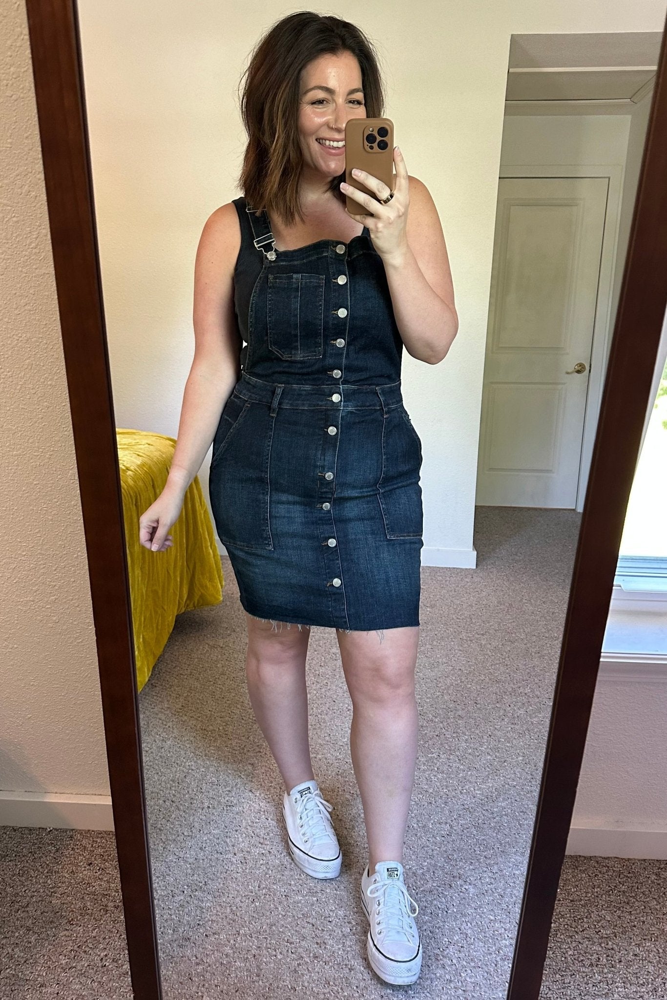 Agnes Denim Overall Dress - Loving God