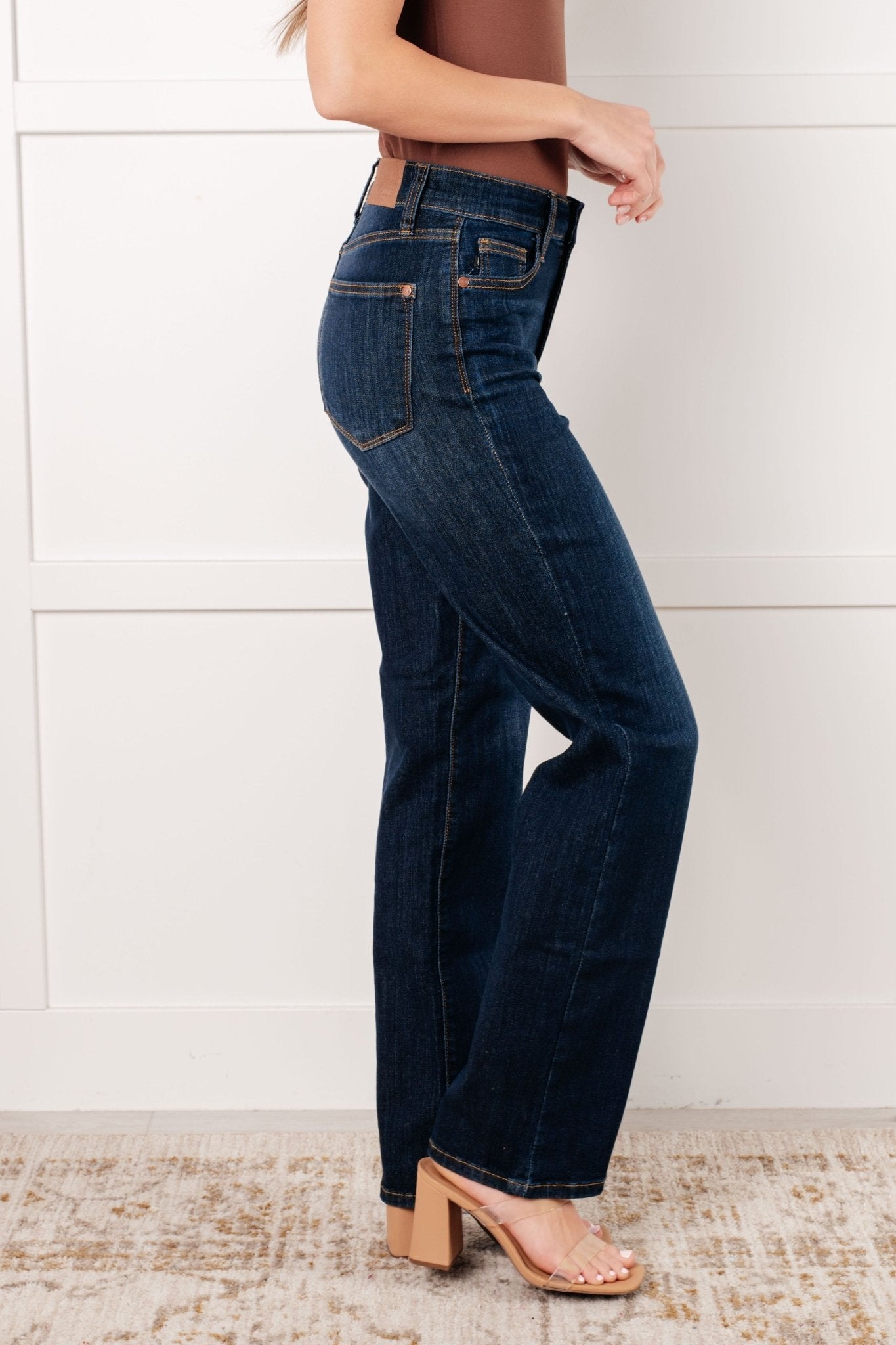 Alaina High Rise Classic Straight Jeans - Loving God
