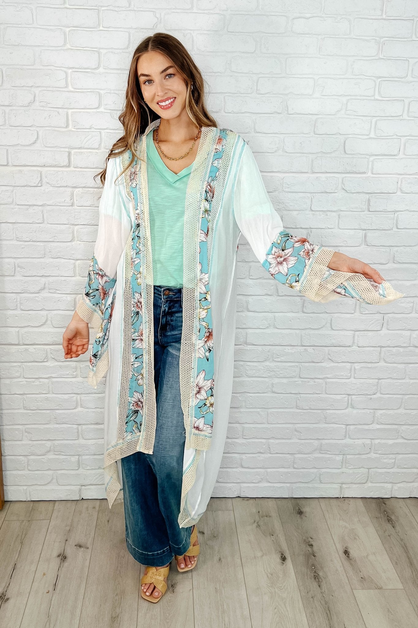 Always Flowing Open Front High Low Cardigan - Loving God