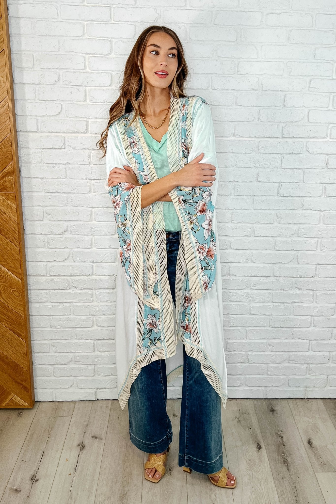 Always Flowing Open Front High Low Cardigan - Loving God