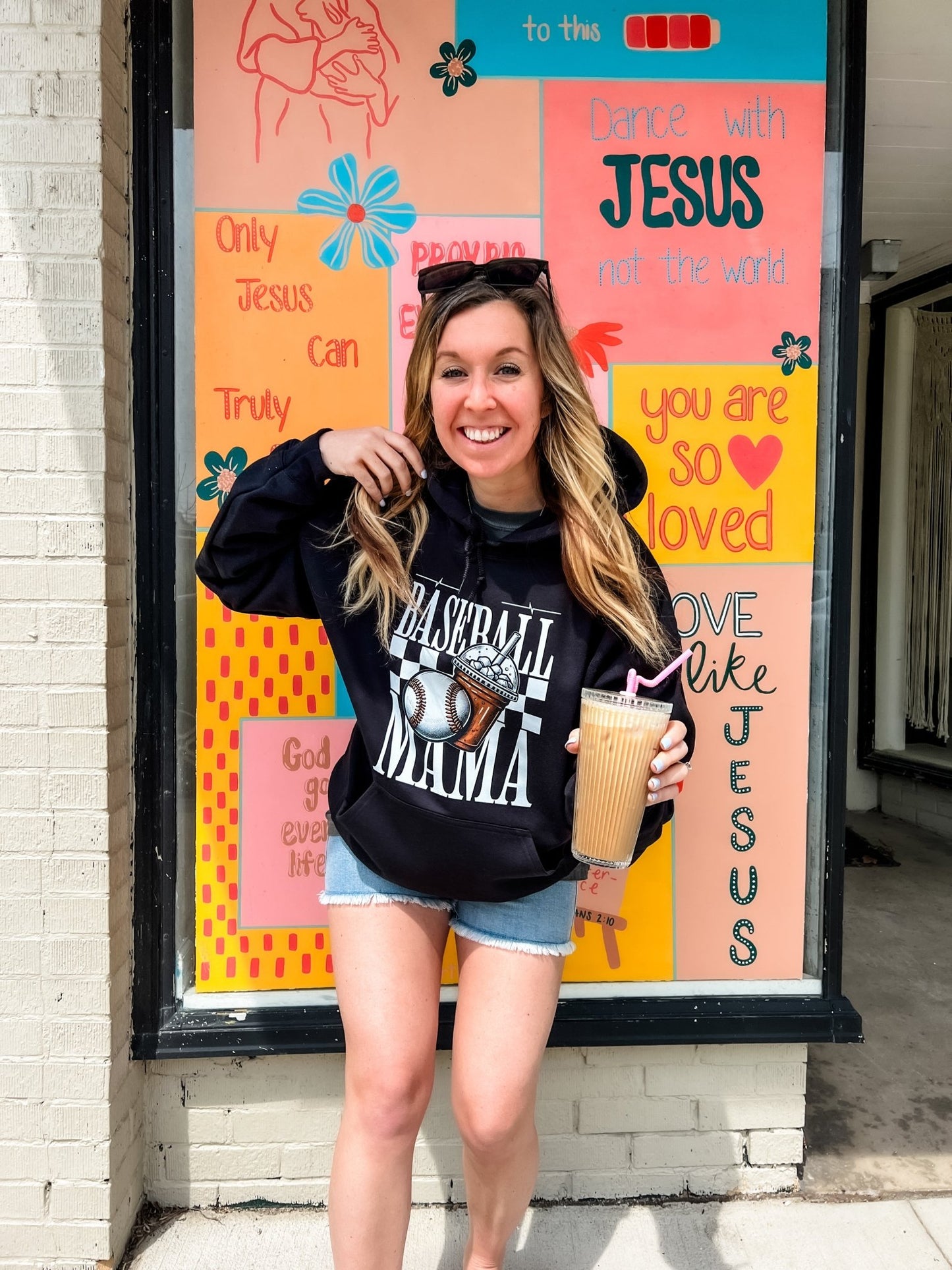 Baseball Coffee Mama Hoodie Sweatshirt - Loving God