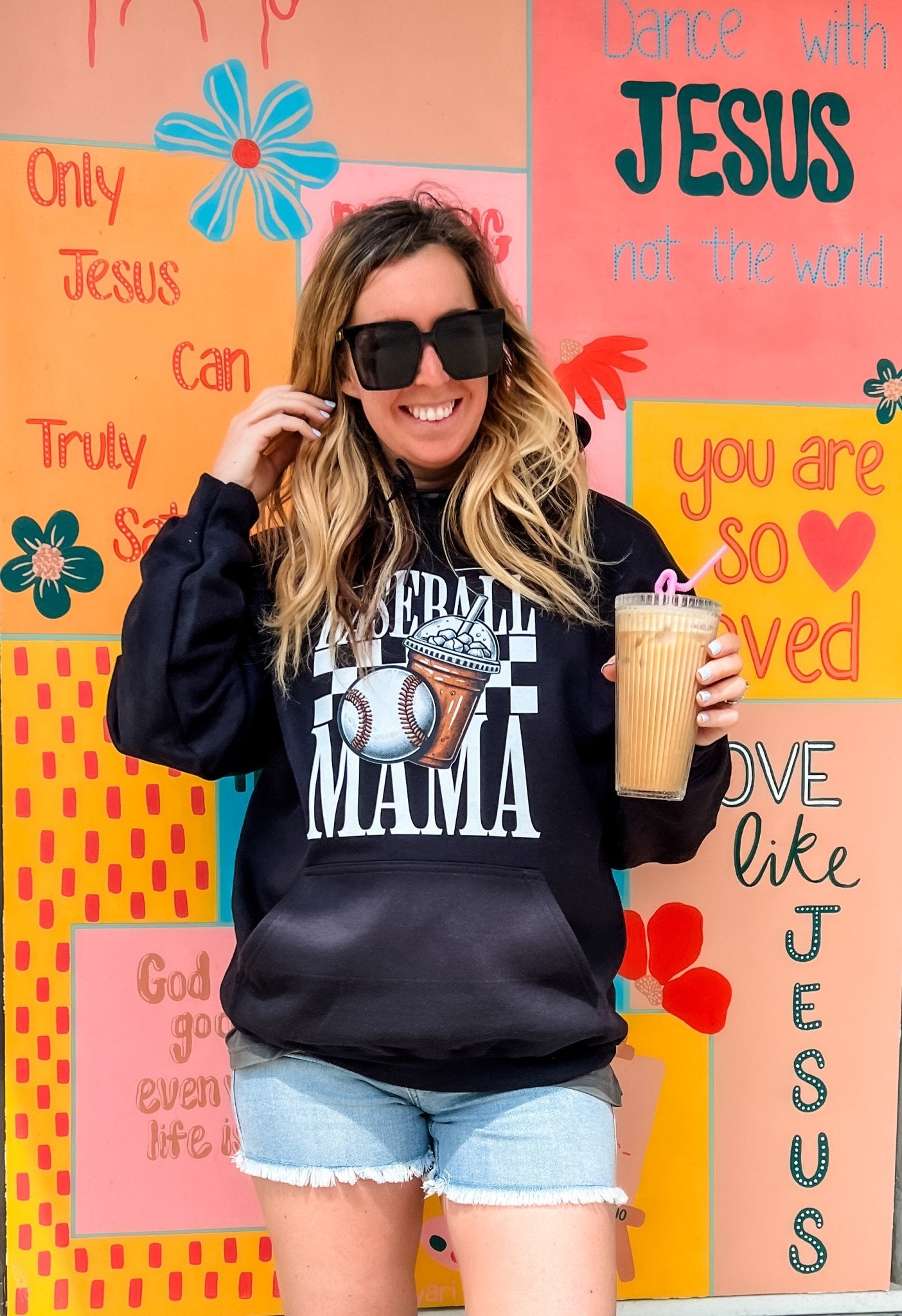Baseball Coffee Mama Hoodie Sweatshirt - Loving God