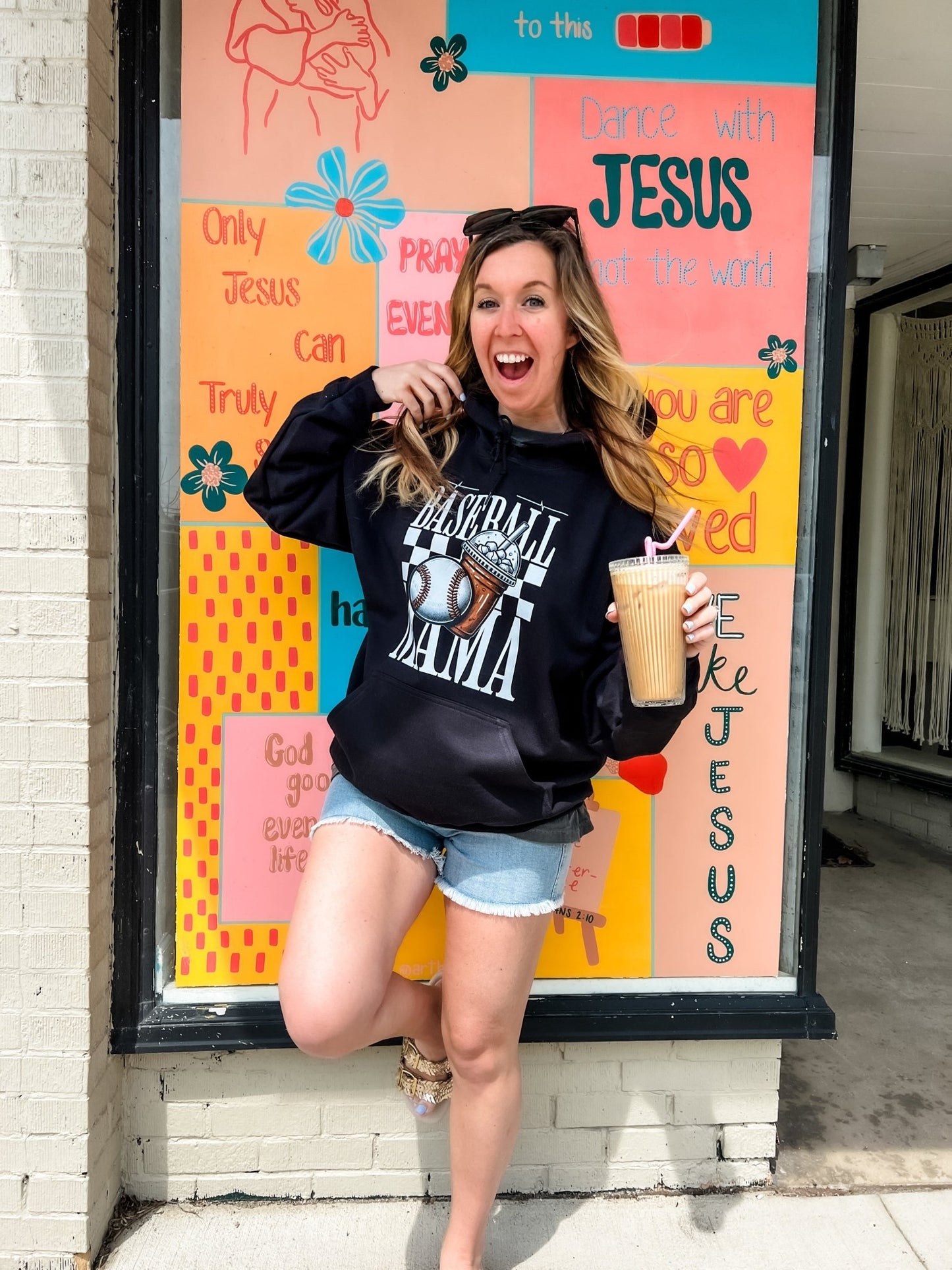 Baseball Coffee Mama Hoodie Sweatshirt - Loving God