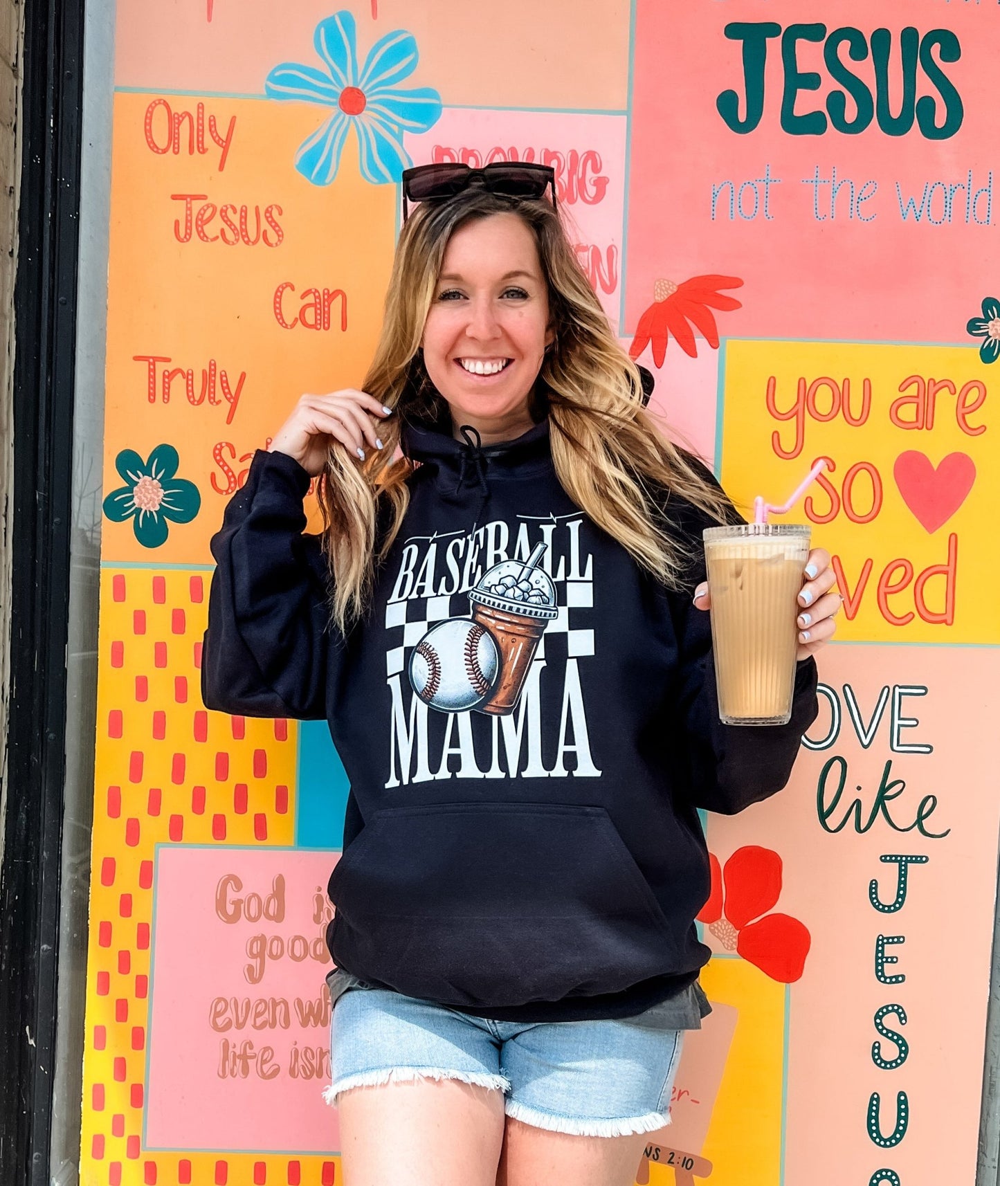 Baseball Coffee Mama Hoodie Sweatshirt - Loving God