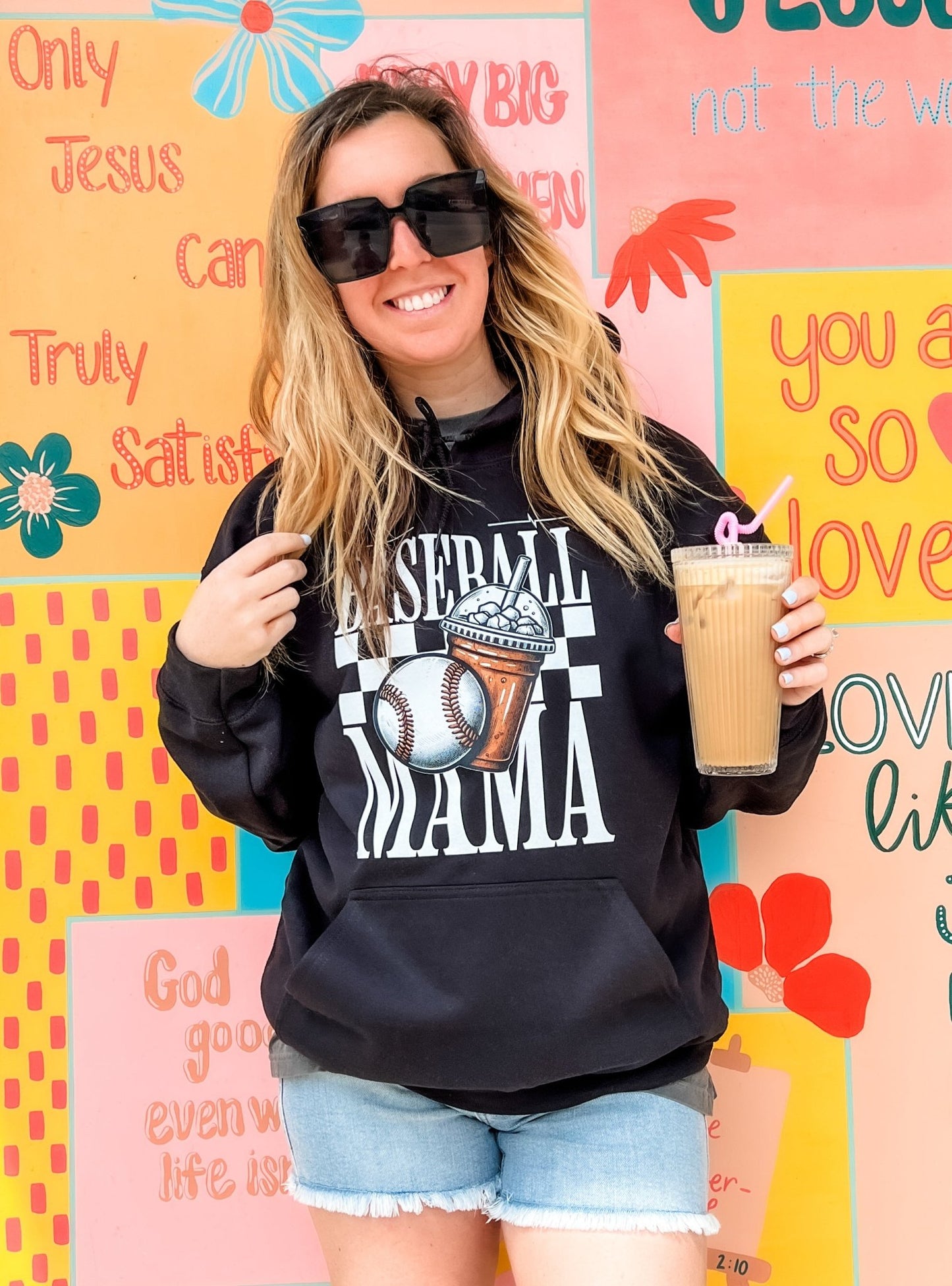 Baseball Coffee Mama Hoodie Sweatshirt - Loving God