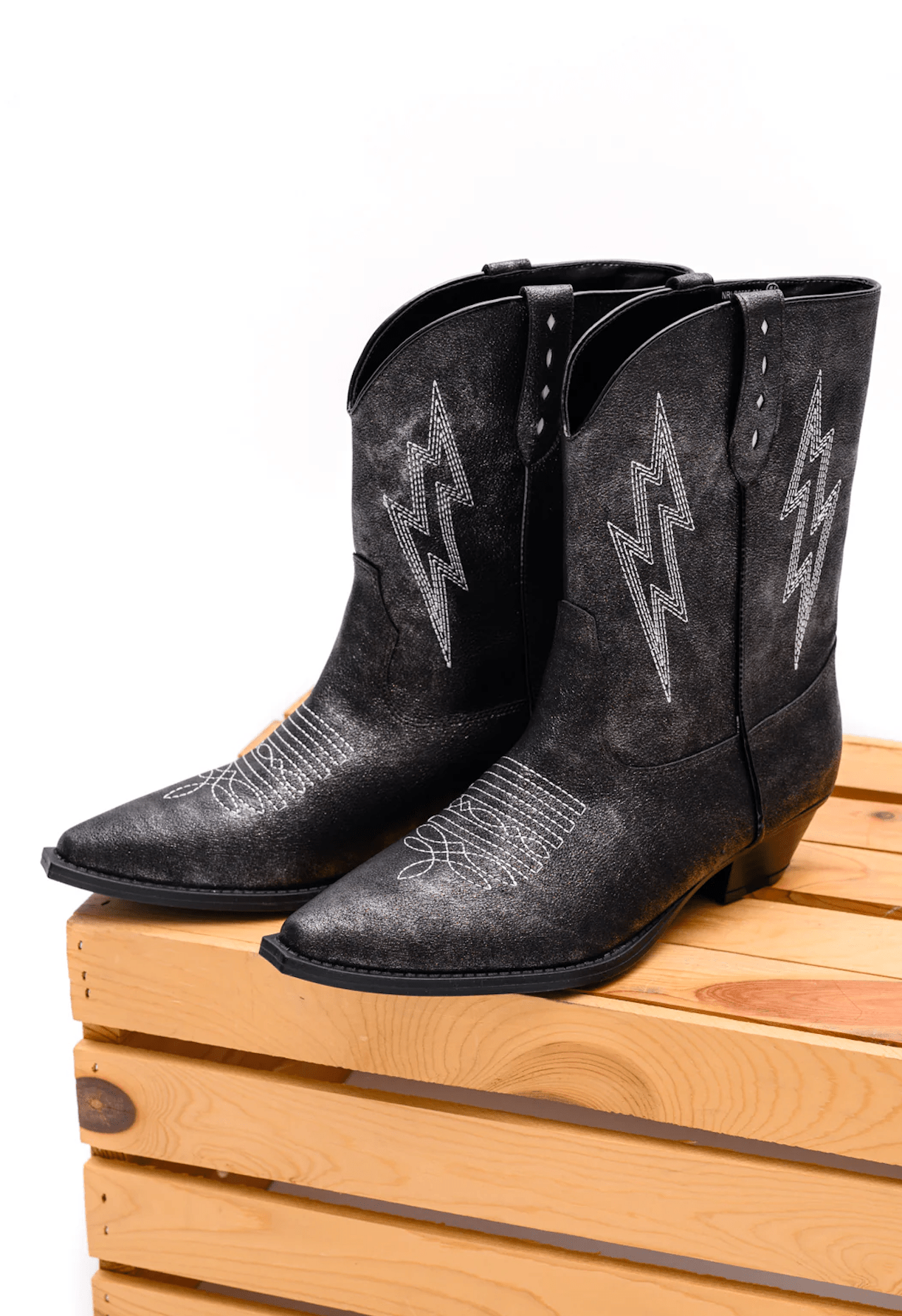 Bowie Metallic Boot in Black - Loving God