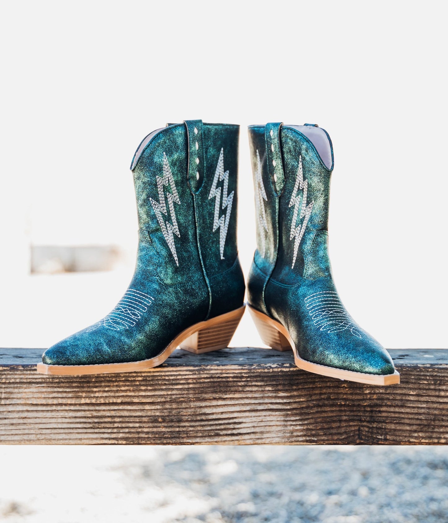 Bowie Metallic Boot in Teal - Loving God