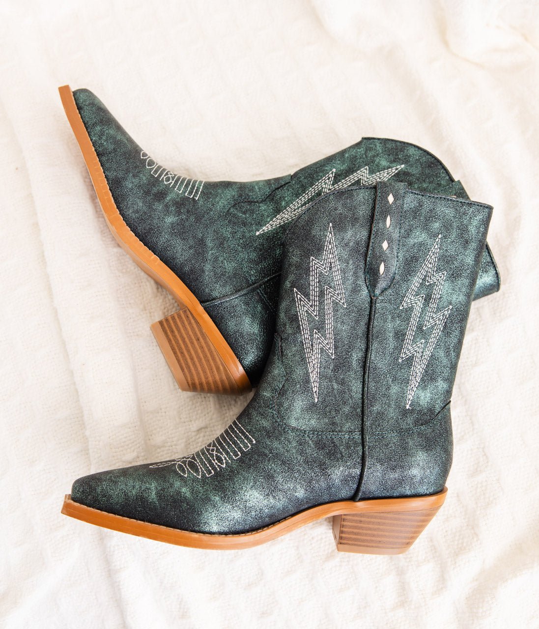 Bowie Metallic Boot in Teal - Loving God