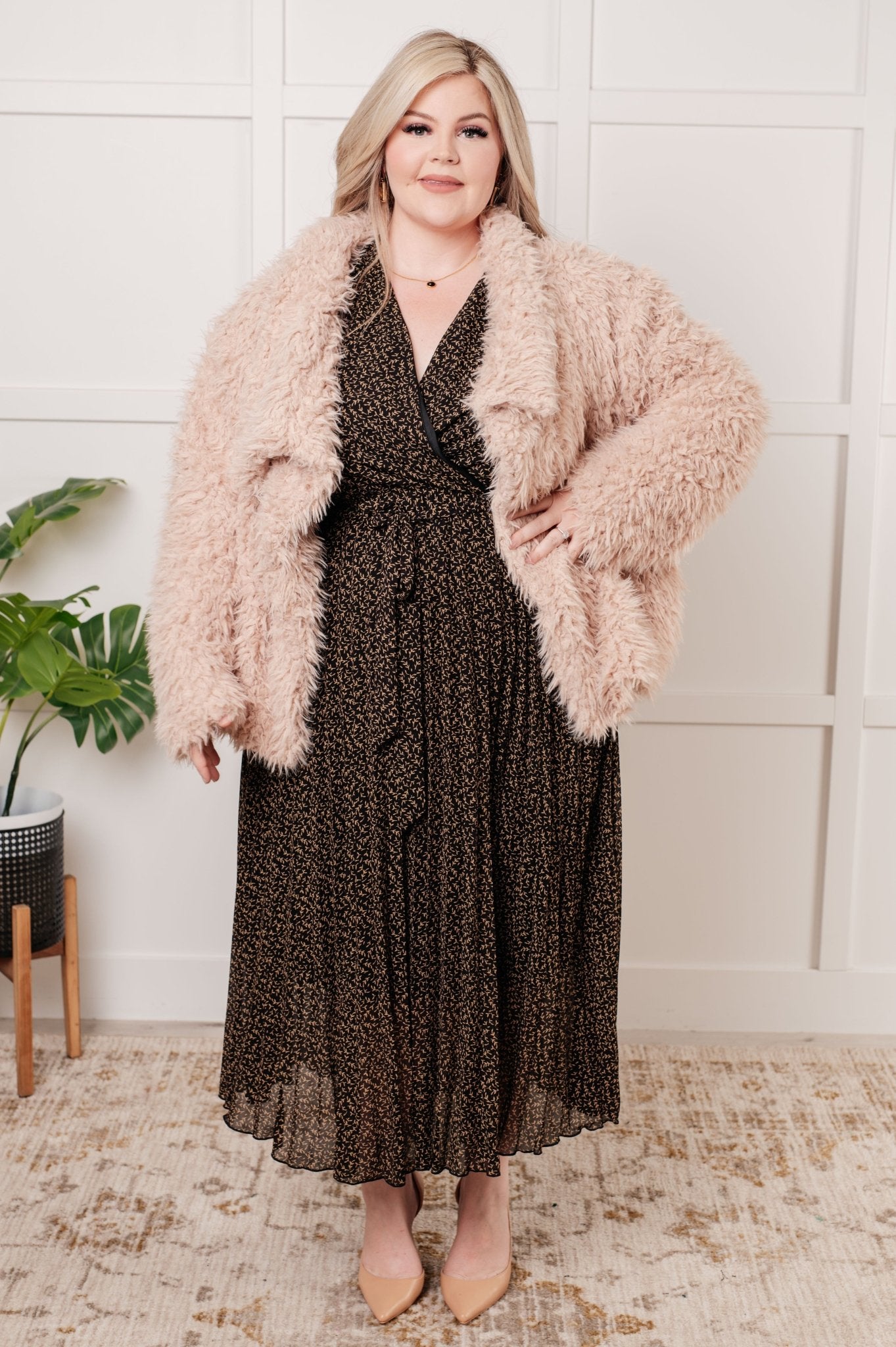 Cause a Scene Surplice Neck Dress - Loving God