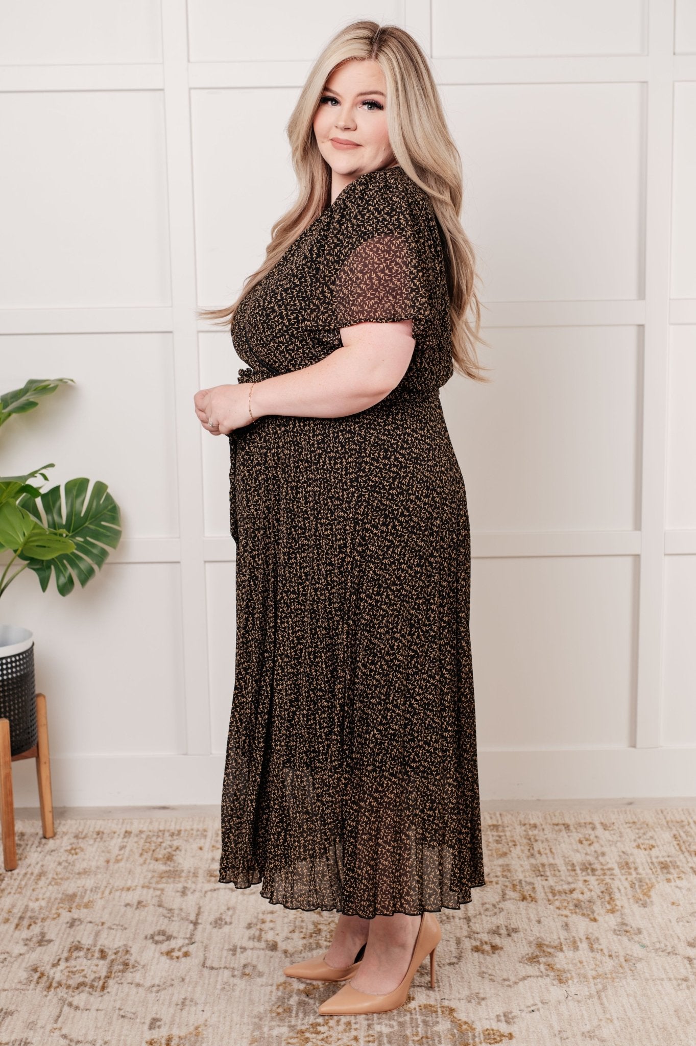 Cause a Scene Surplice Neck Dress - Loving God