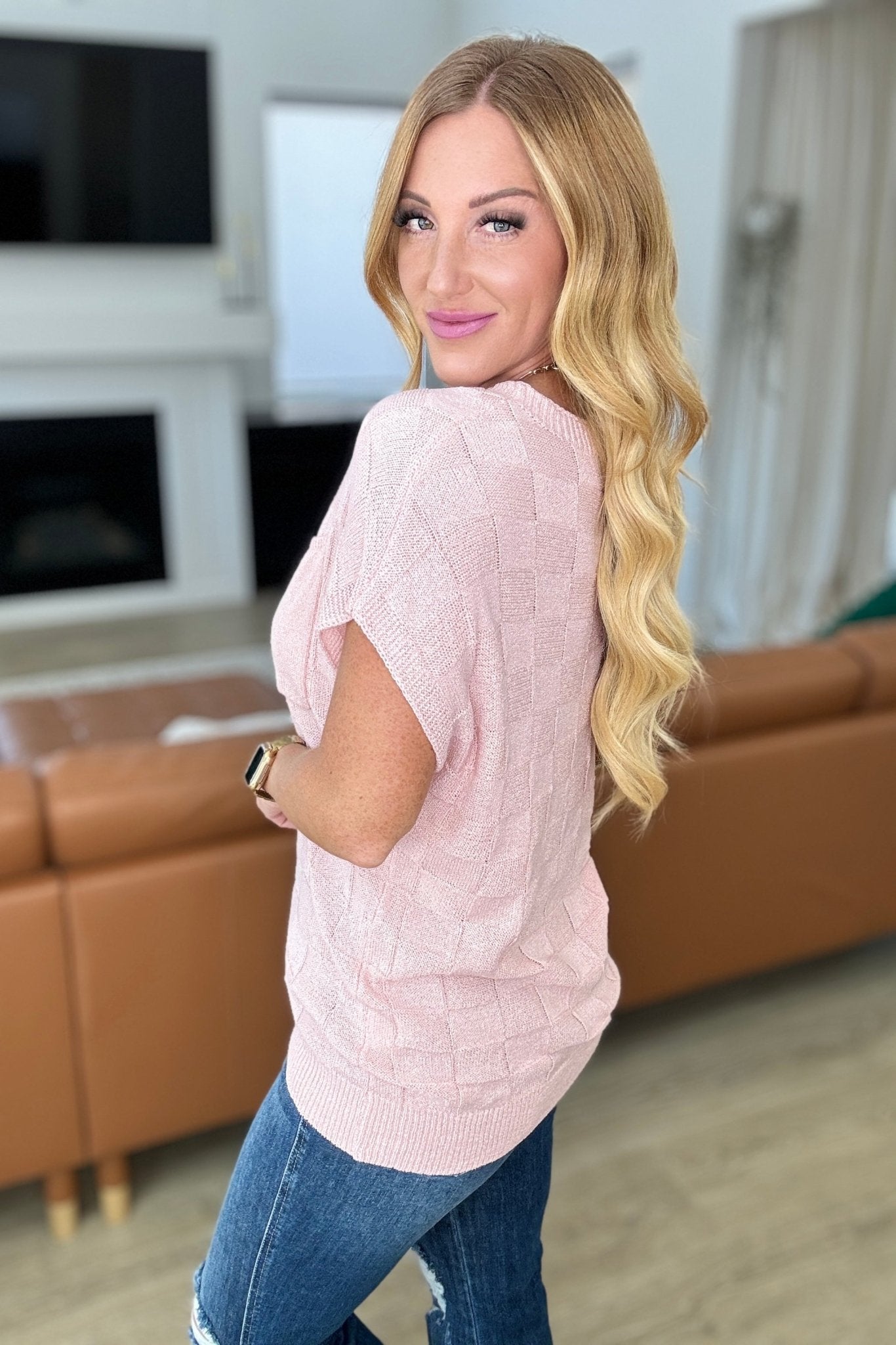 Checkmate Cap Sleeve Sweater - Loving God