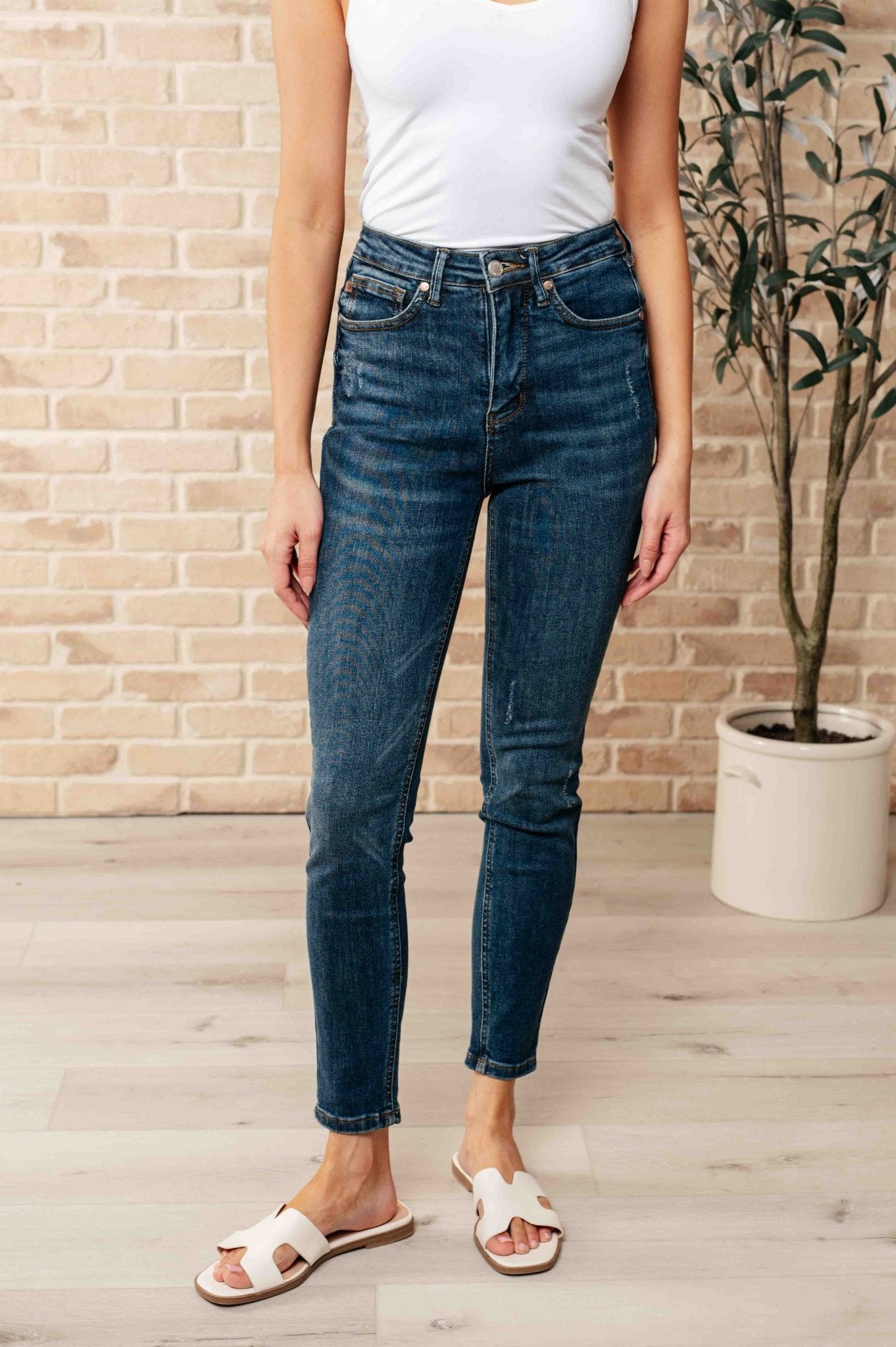 Cora High Rise Control Top Skinny Jeans - Loving God