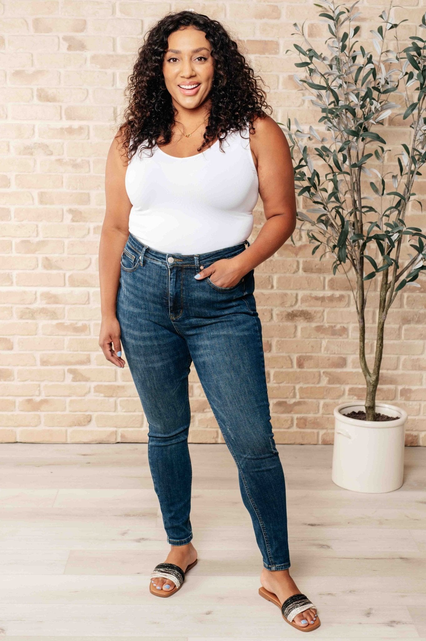 Cora High Rise Control Top Skinny Jeans - Loving God