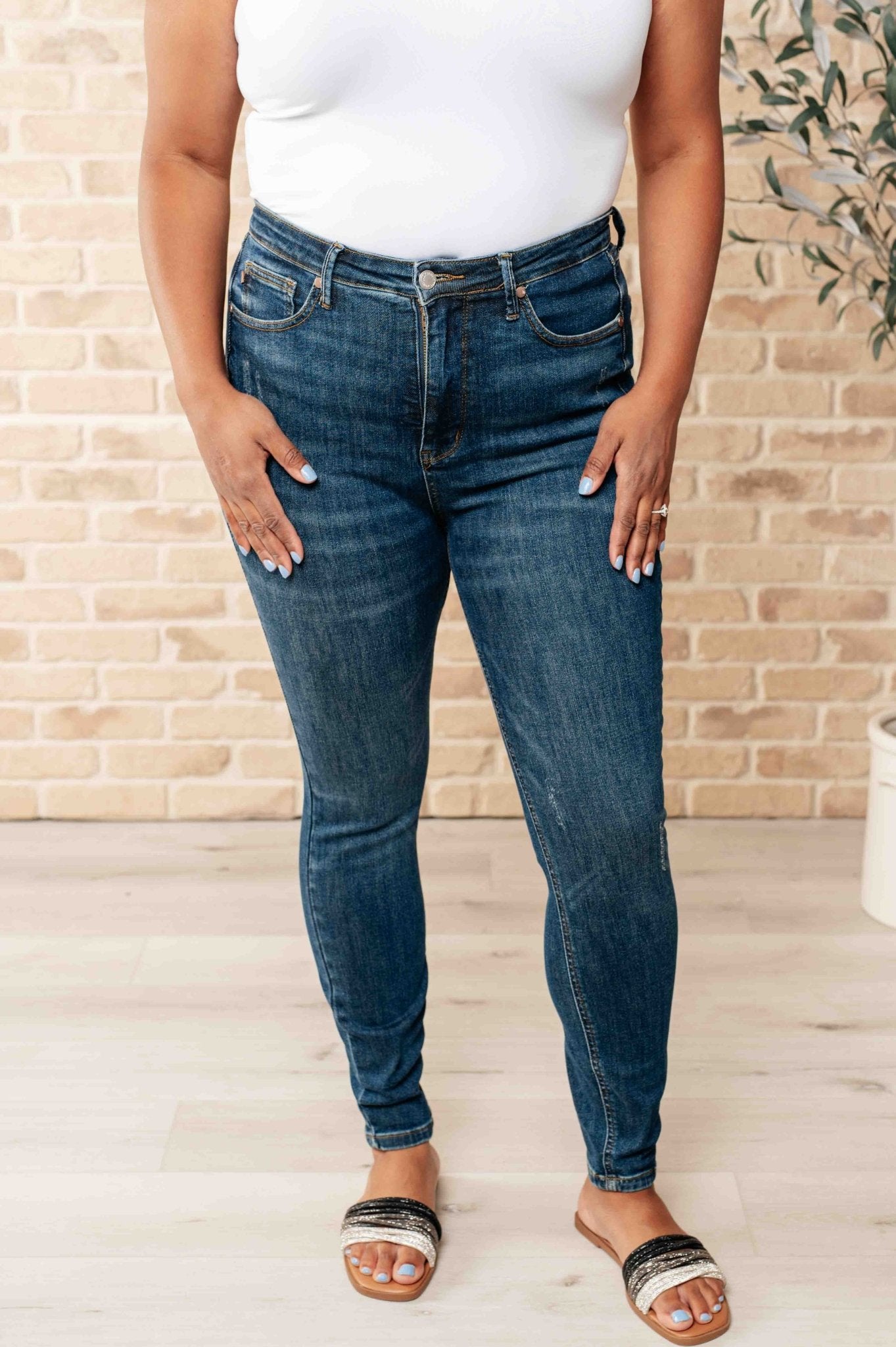 Cora High Rise Control Top Skinny Jeans - Loving God