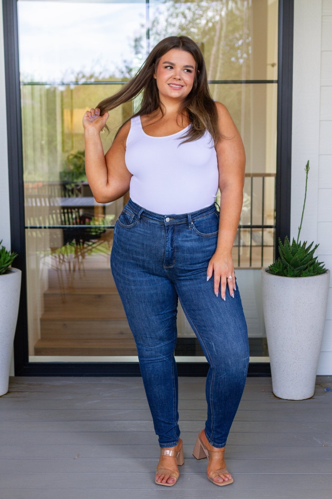 Cora High Rise Control Top Skinny Jeans - Loving God