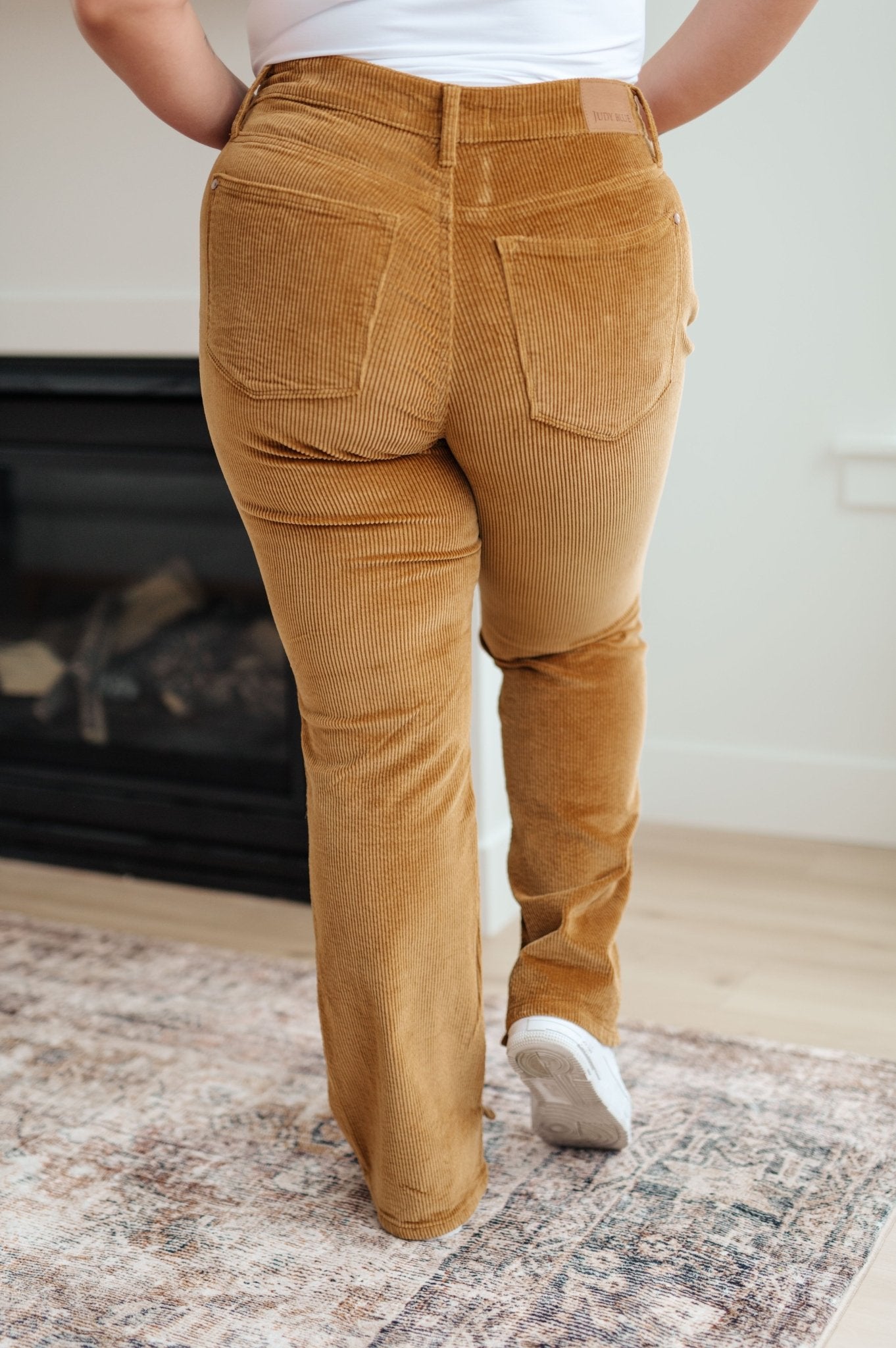 Cordelia Bootcut Corduroy Pants in Camel - Loving God