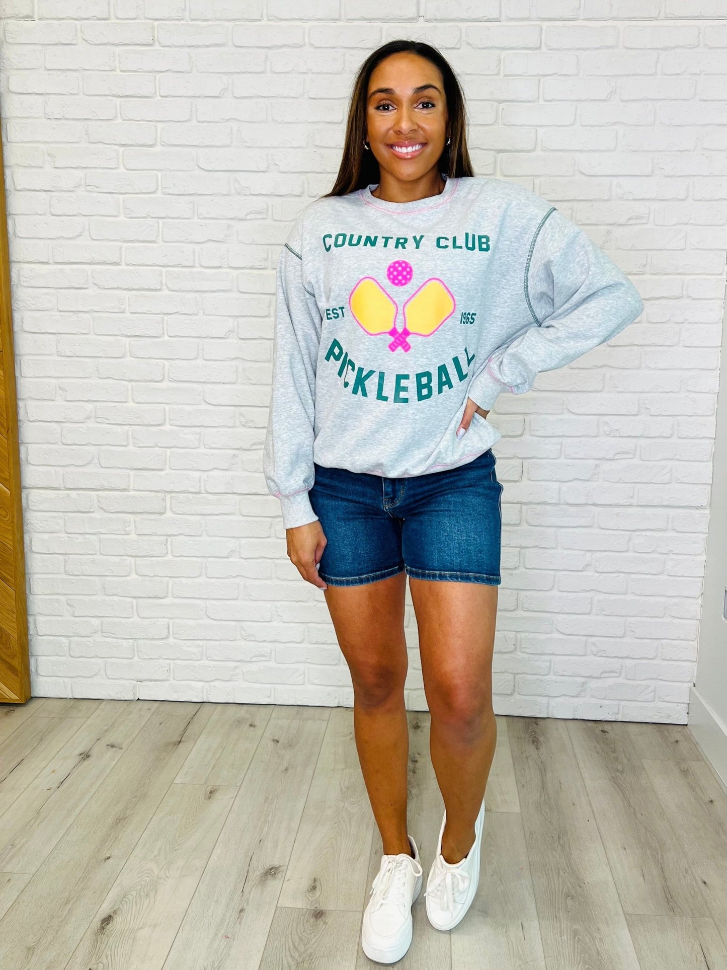 Country Club Pickle Ball Graphic Sweatshirt - Loving God