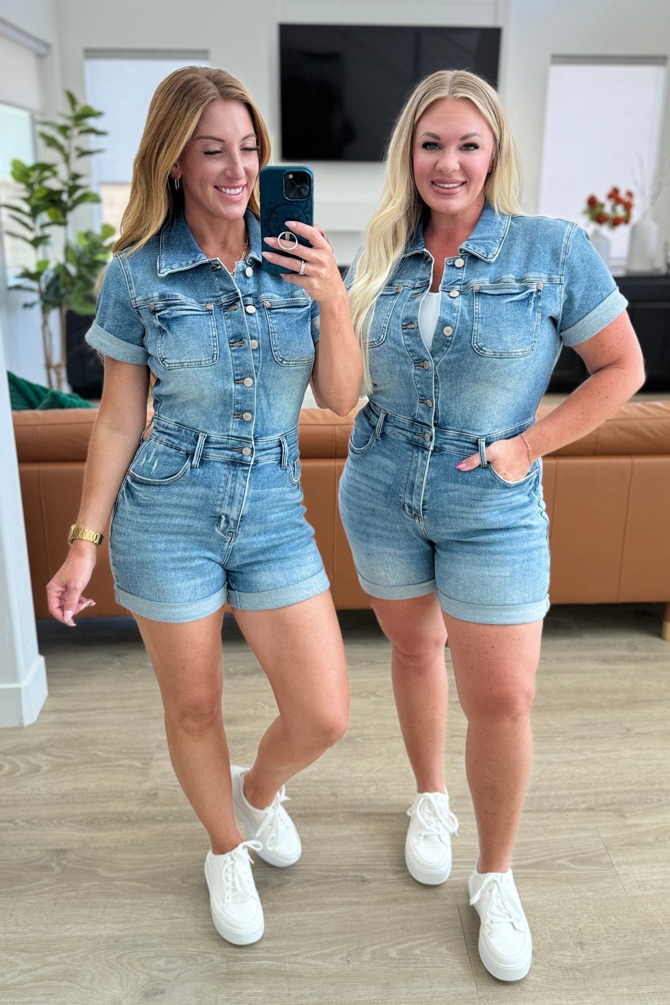 Delia High Rise Short Sleeve Romper - Loving God