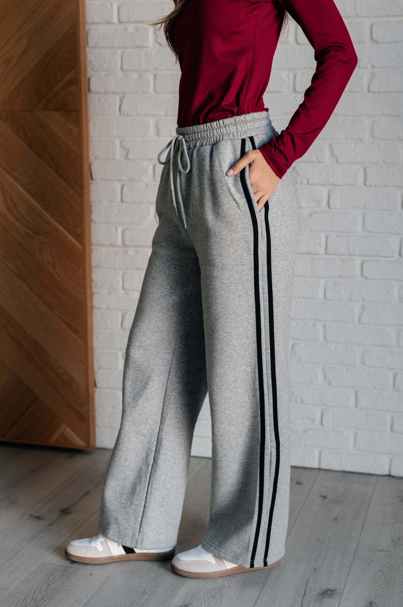 Don't Get Stuck Stripe Detail Sweatpants - Loving God