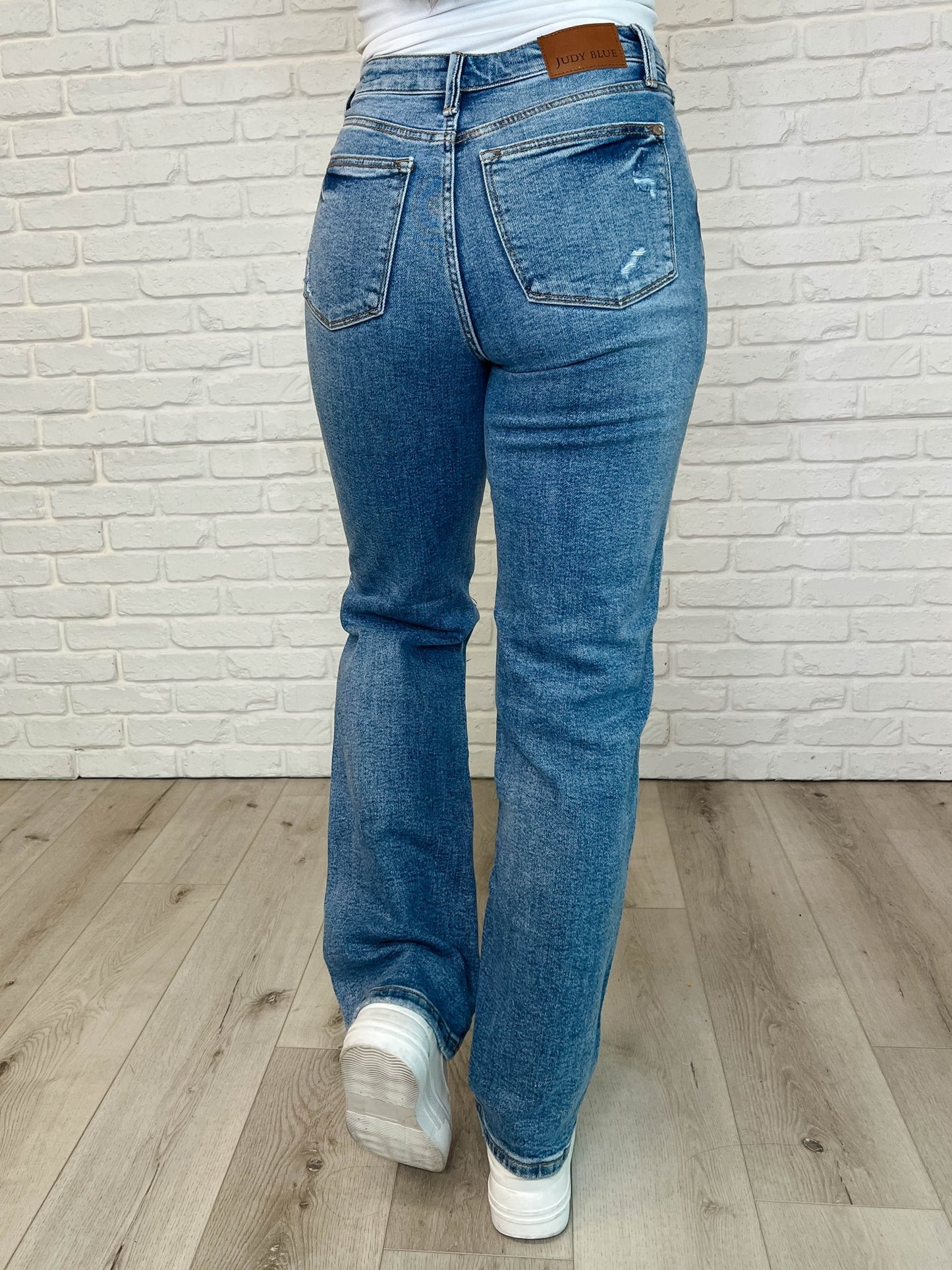Dylan High Rise Rigid Magic Criss - Cross Waistband Straight Jeans - Loving God
