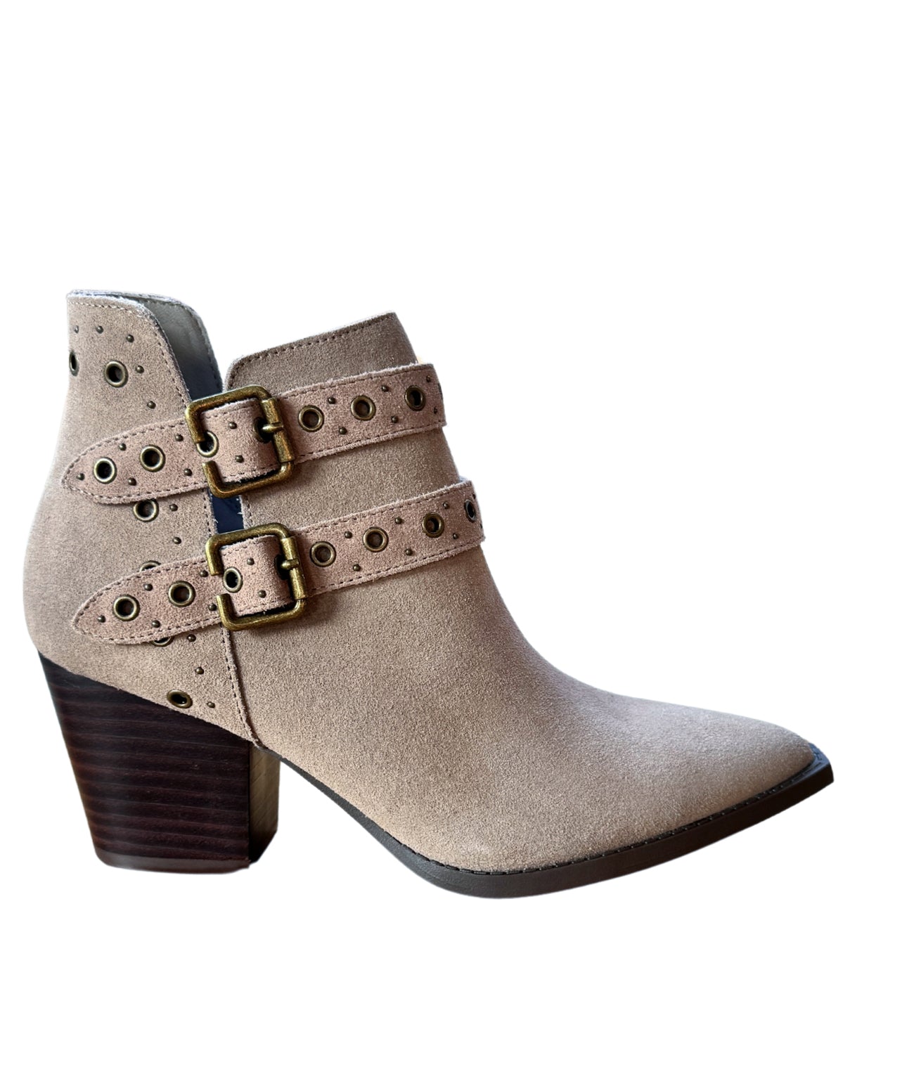 Elsa Leather Ankle Boot in Taupe - Loving God