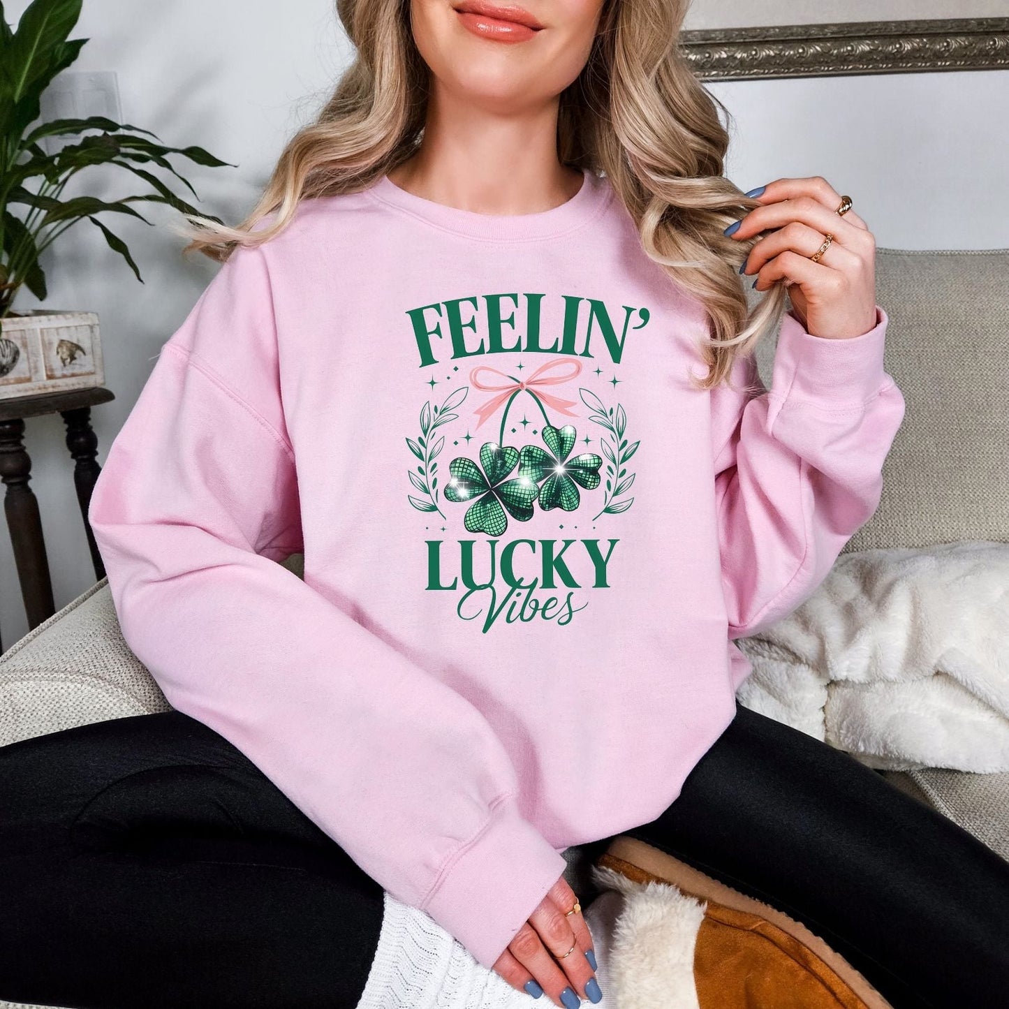 Feelin Lucky Graphic Sweatshirt - Loving God