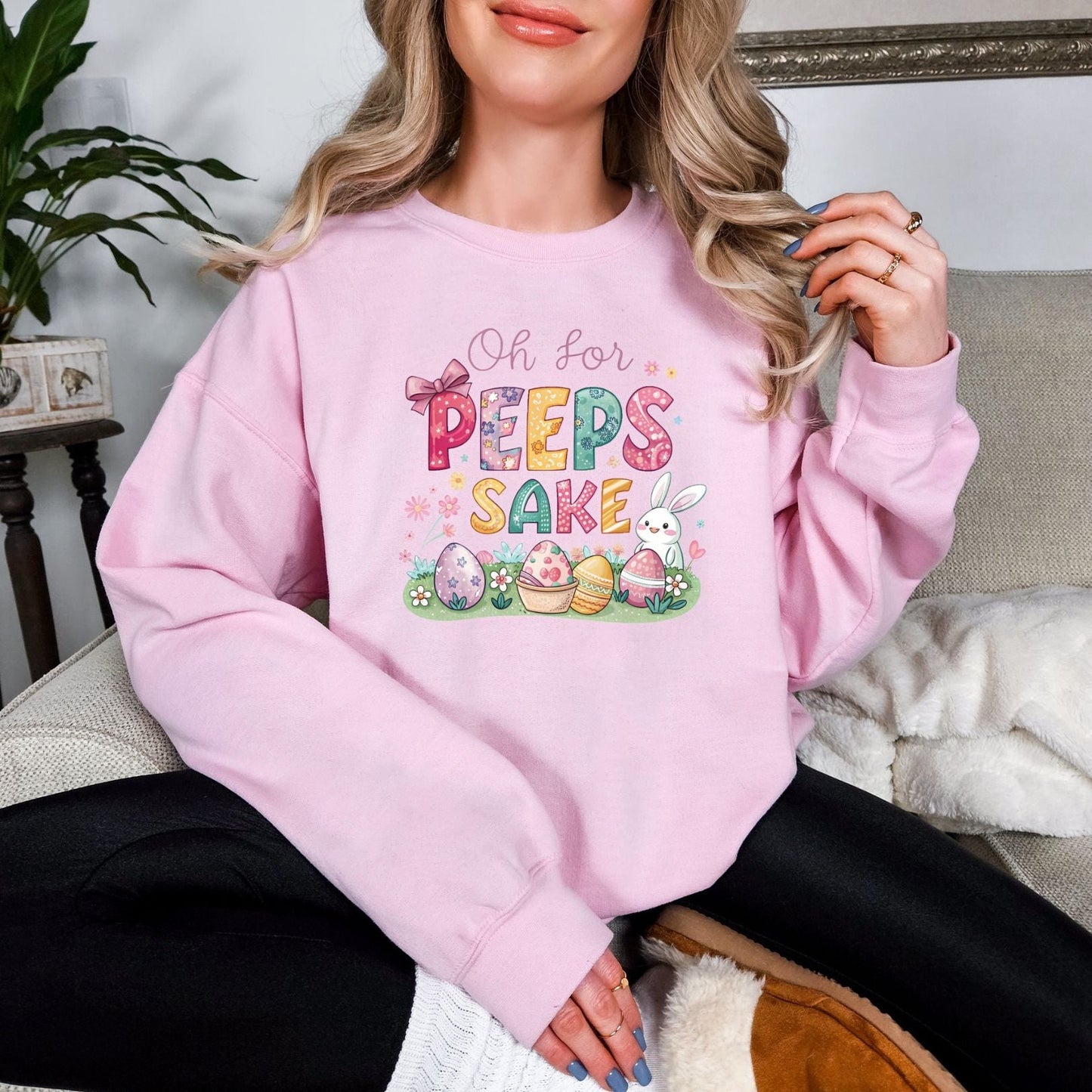 For Peeps Sake Graphic Sweatshirt - Loving God
