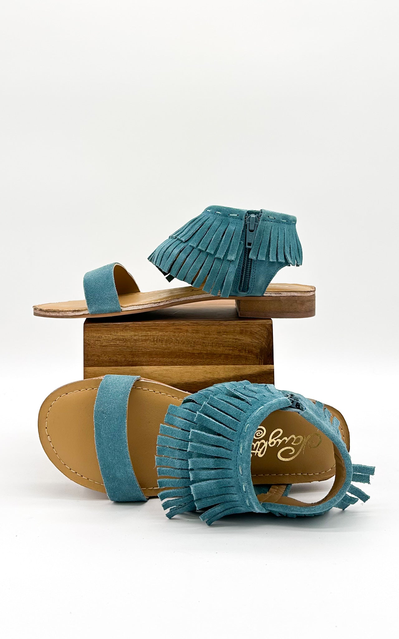Fringe Star Sandal in Teal - Loving God