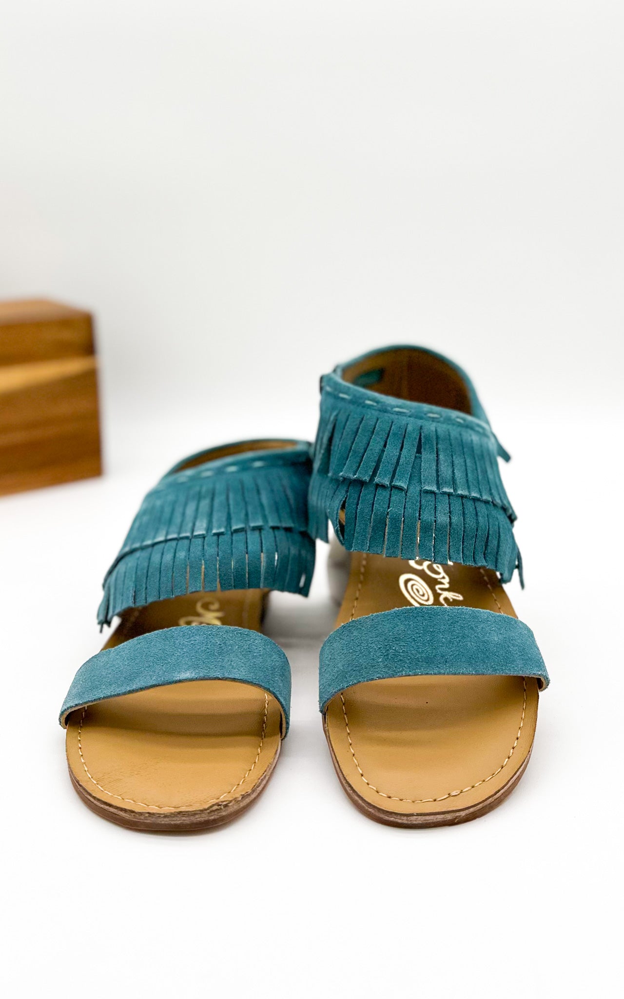 Fringe Star Sandal in Teal - Loving God