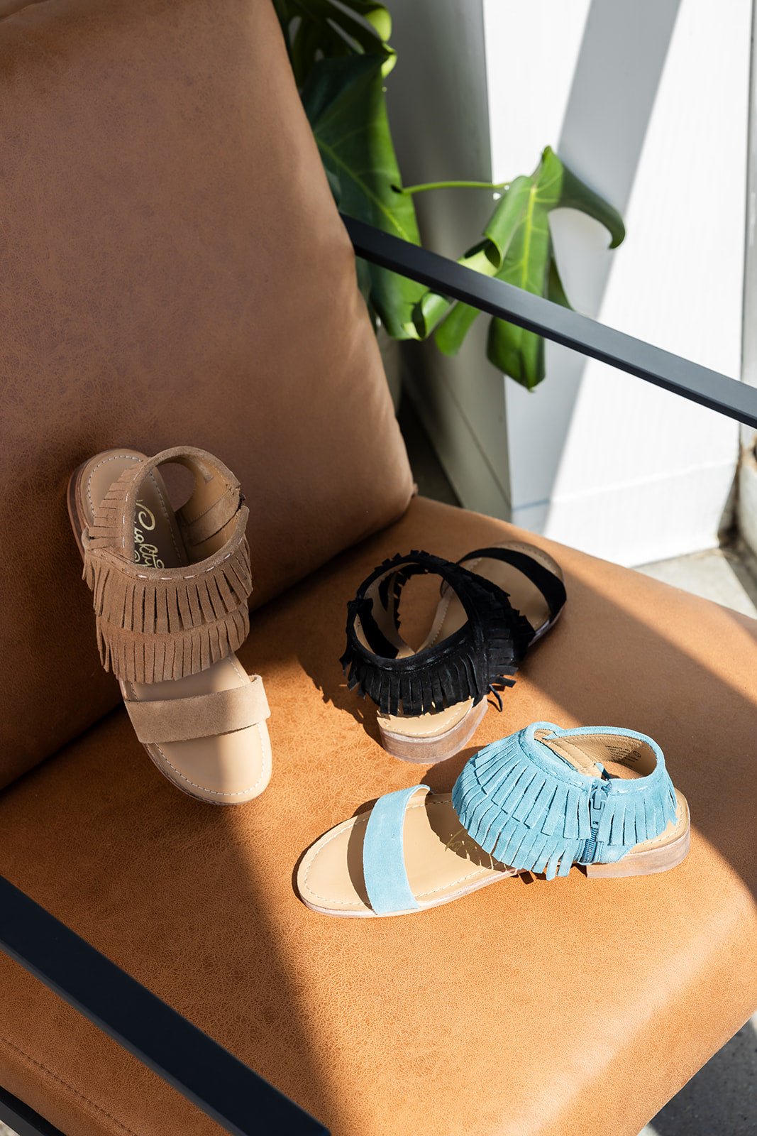 Fringe Star Sandal in Teal - Loving God