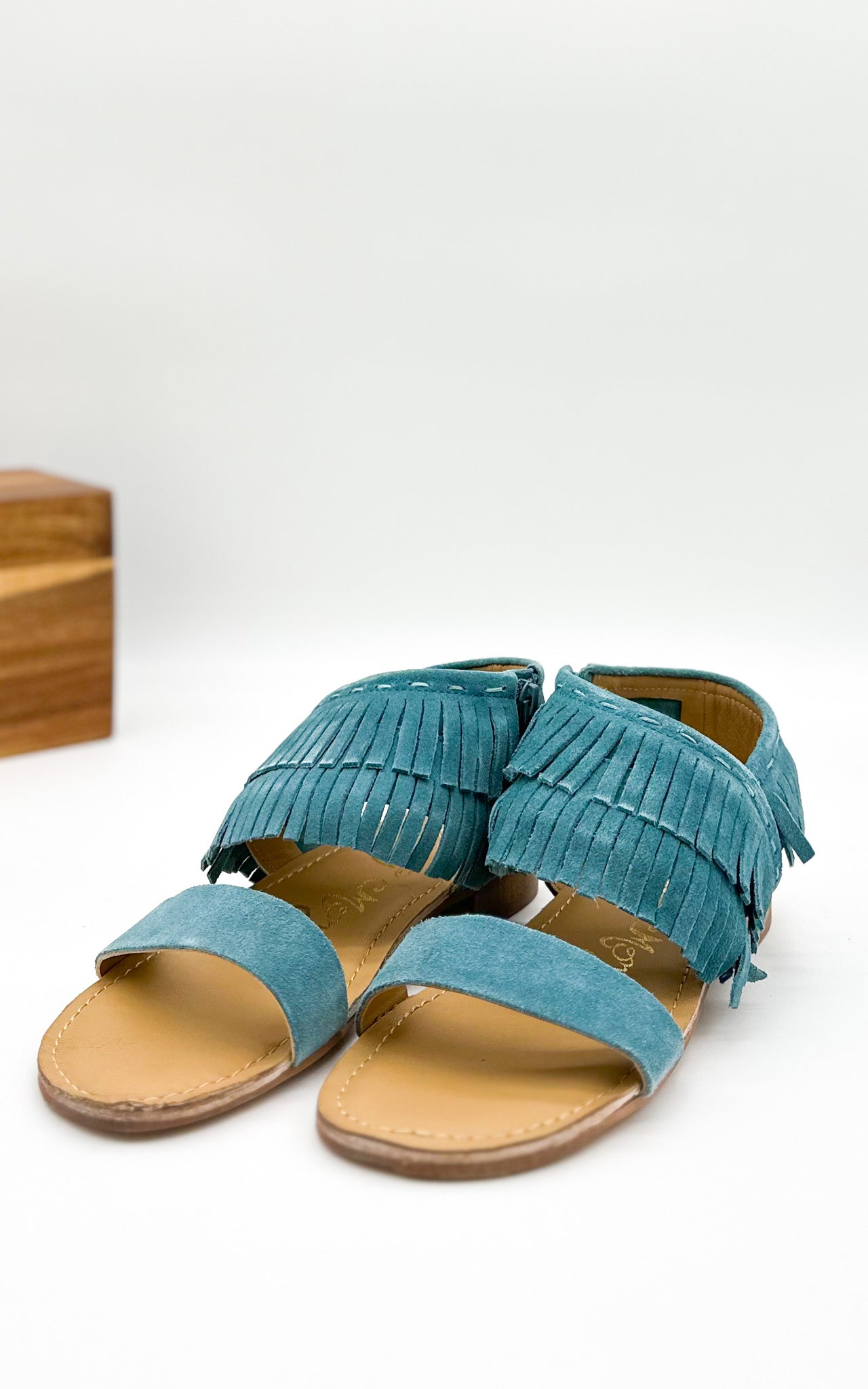 Fringe Star Sandal in Teal - Loving God