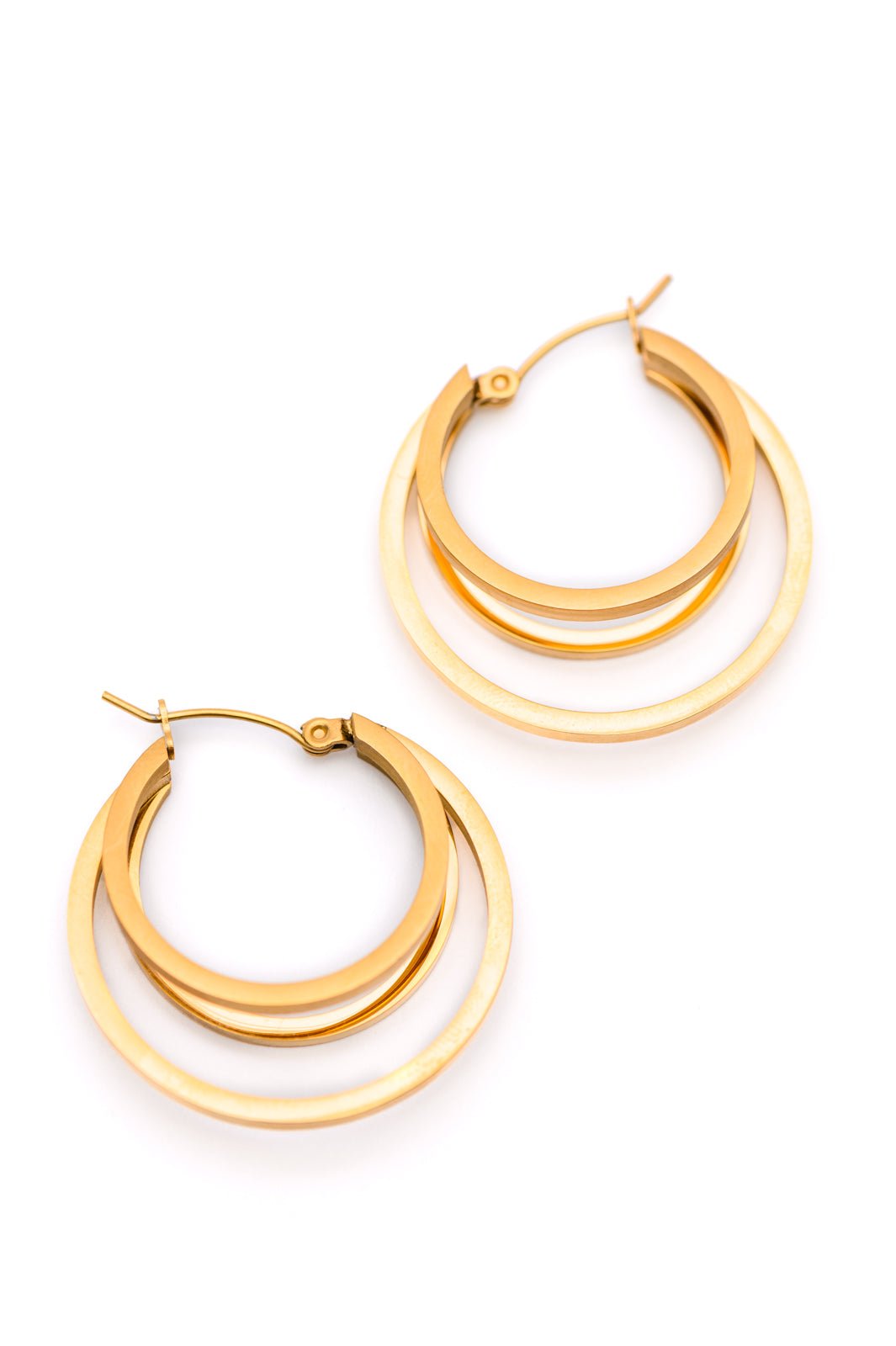Get In Line Hoop Earrings - Loving God