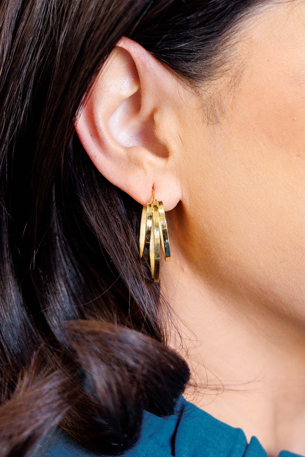 Get In Line Hoop Earrings - Loving God