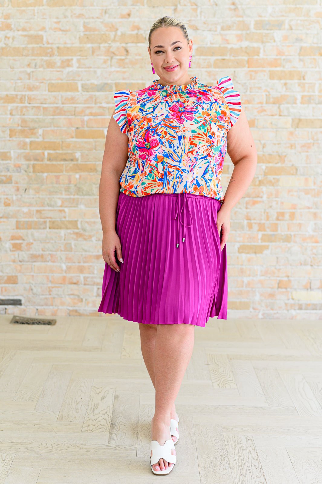 Get Out of Town Ruffle Sleeve Top - Loving God