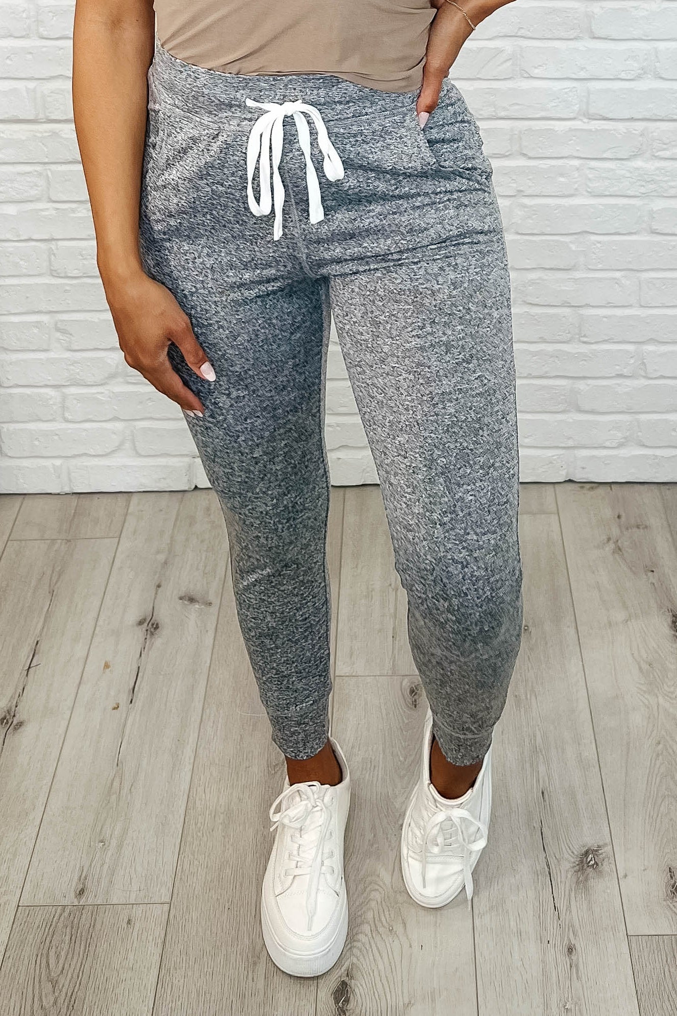 Giving the Run Around Joggers in Gray - Loving God