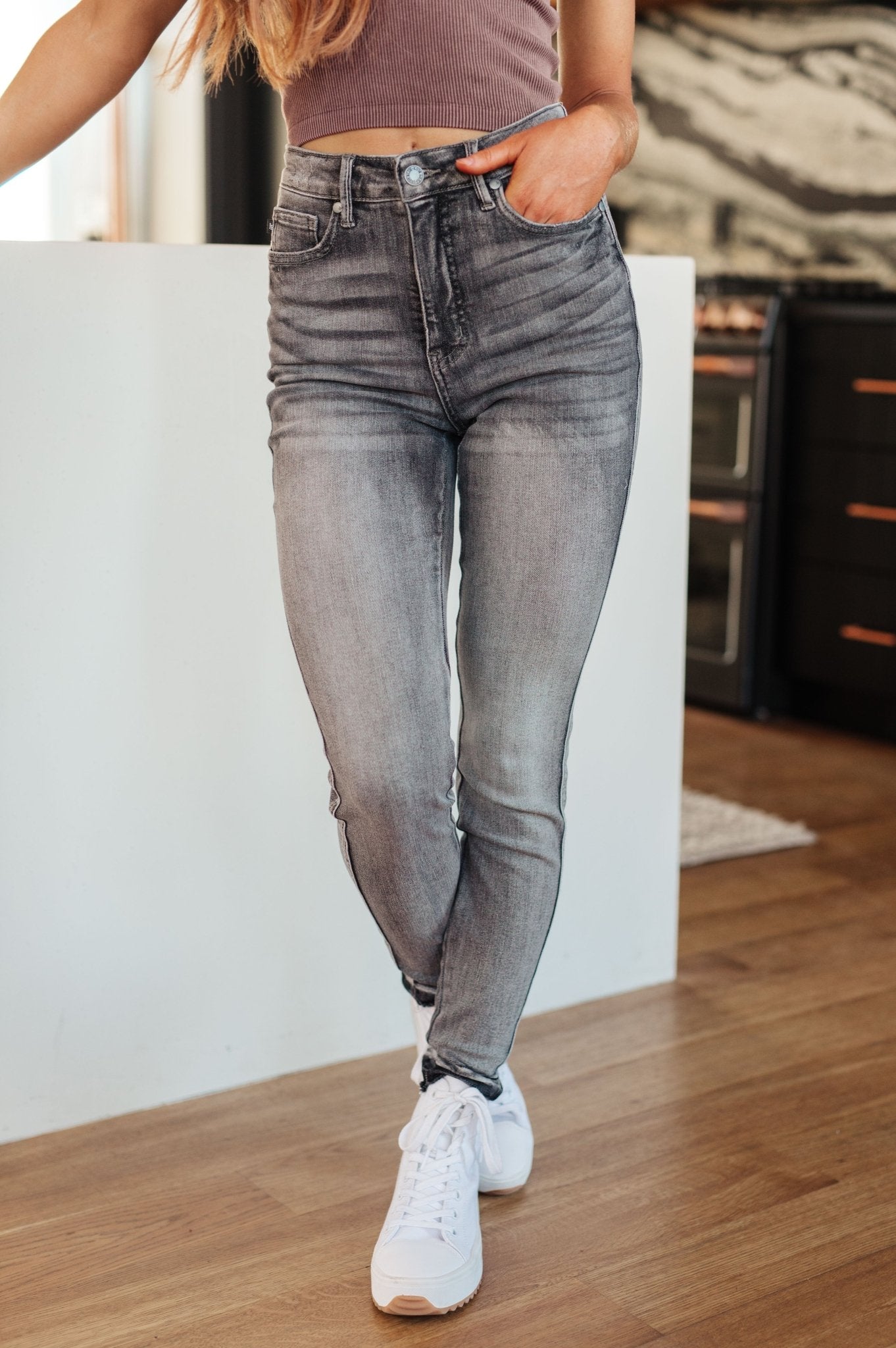 Hadley High Rise Control Top Release Hem Skinny - Loving God
