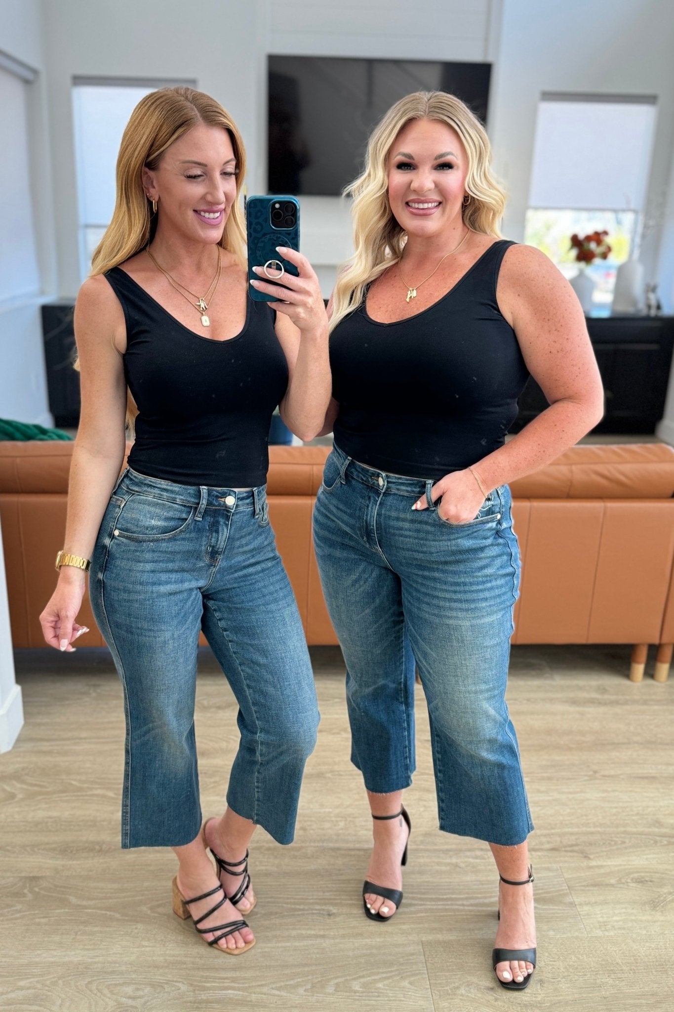 Hayes High Rise Wide Leg Crop Jeans - Loving God