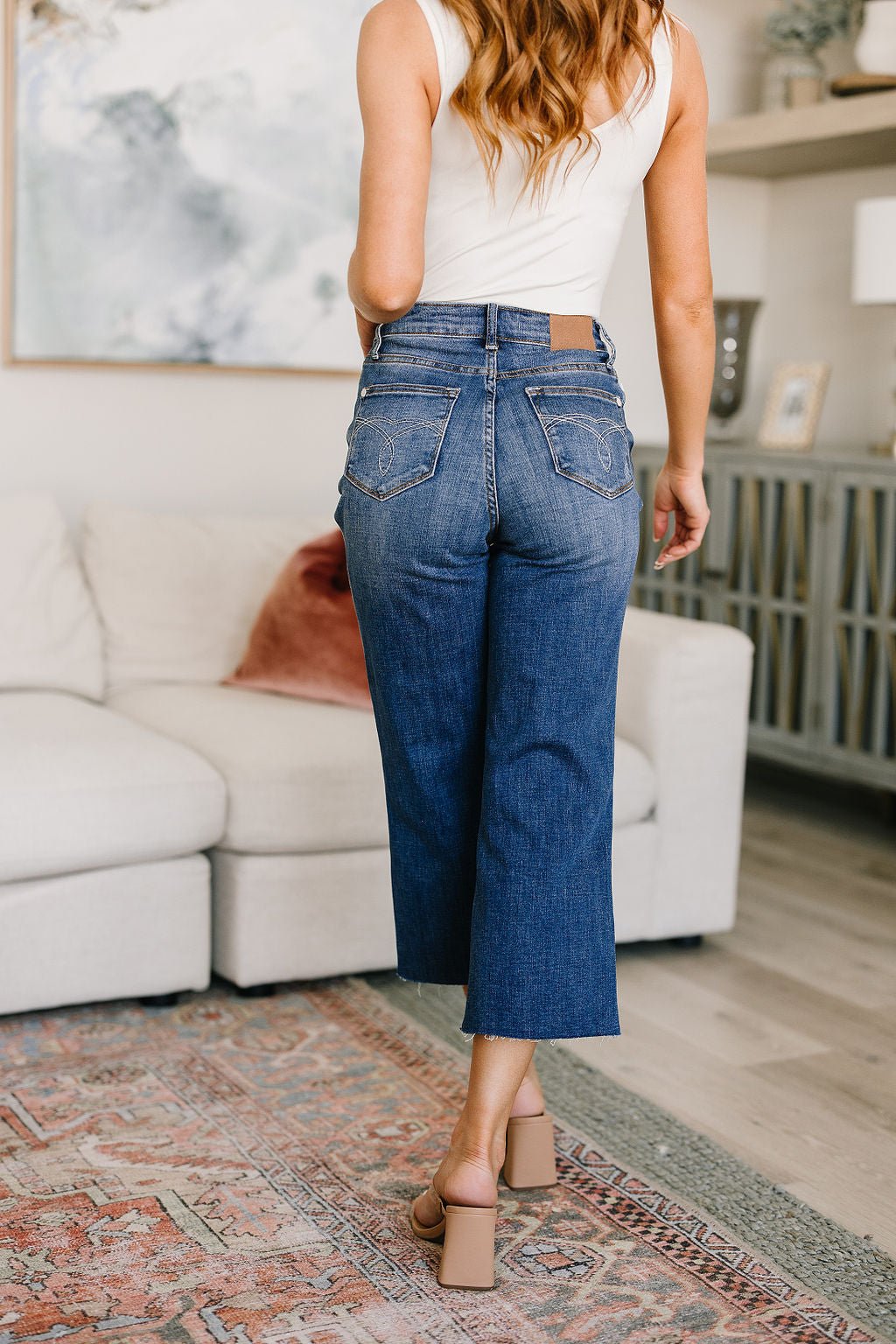 Hayes High Rise Wide Leg Crop Jeans - Loving God