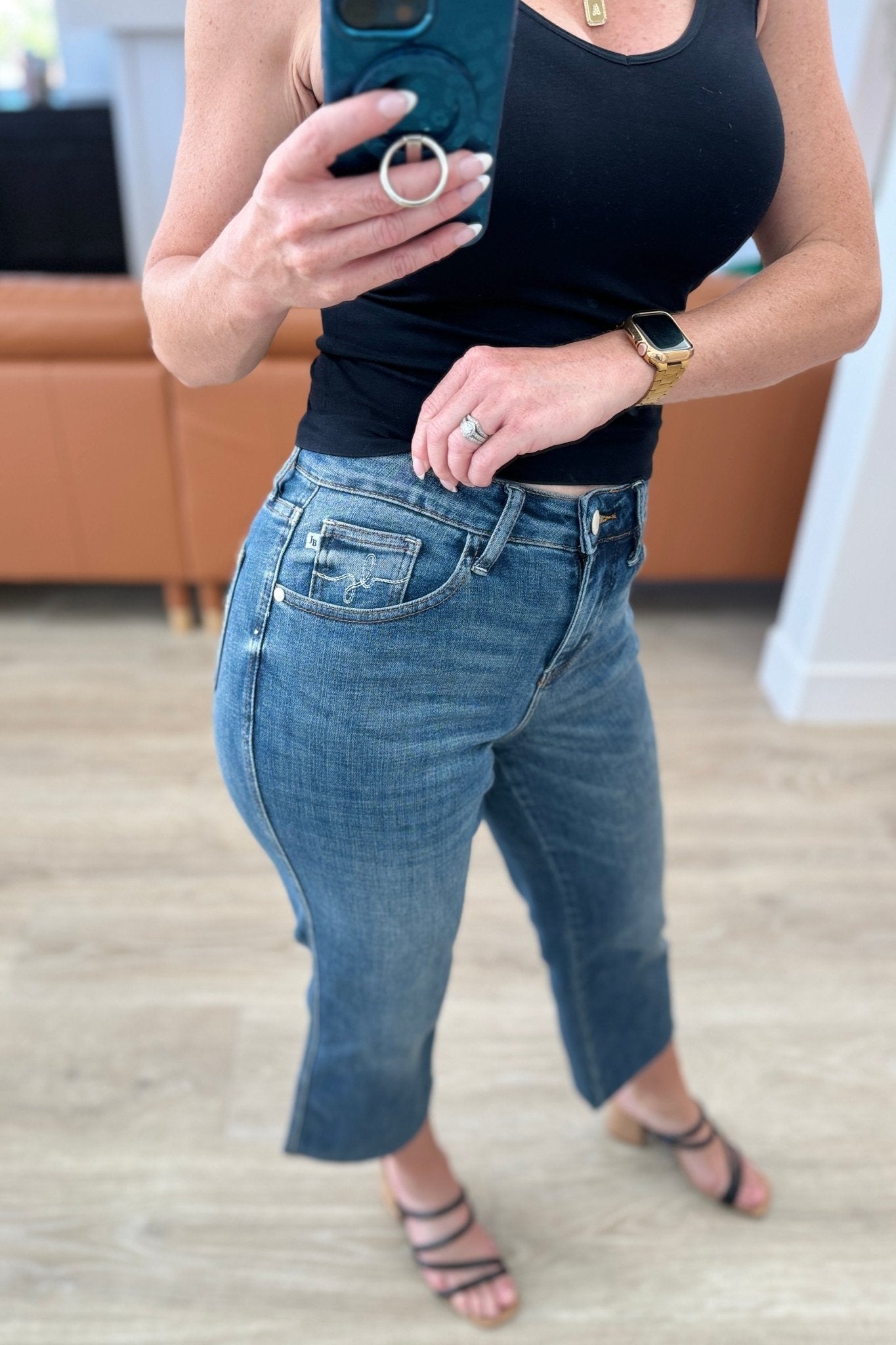 Hayes High Rise Wide Leg Crop Jeans - Loving God