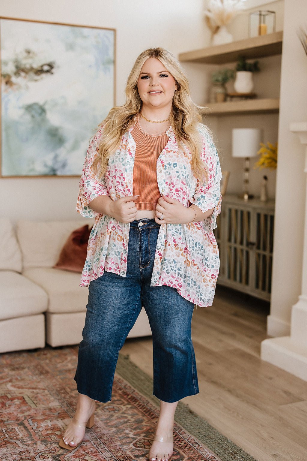 Hayes High Rise Wide Leg Crop Jeans - Loving God