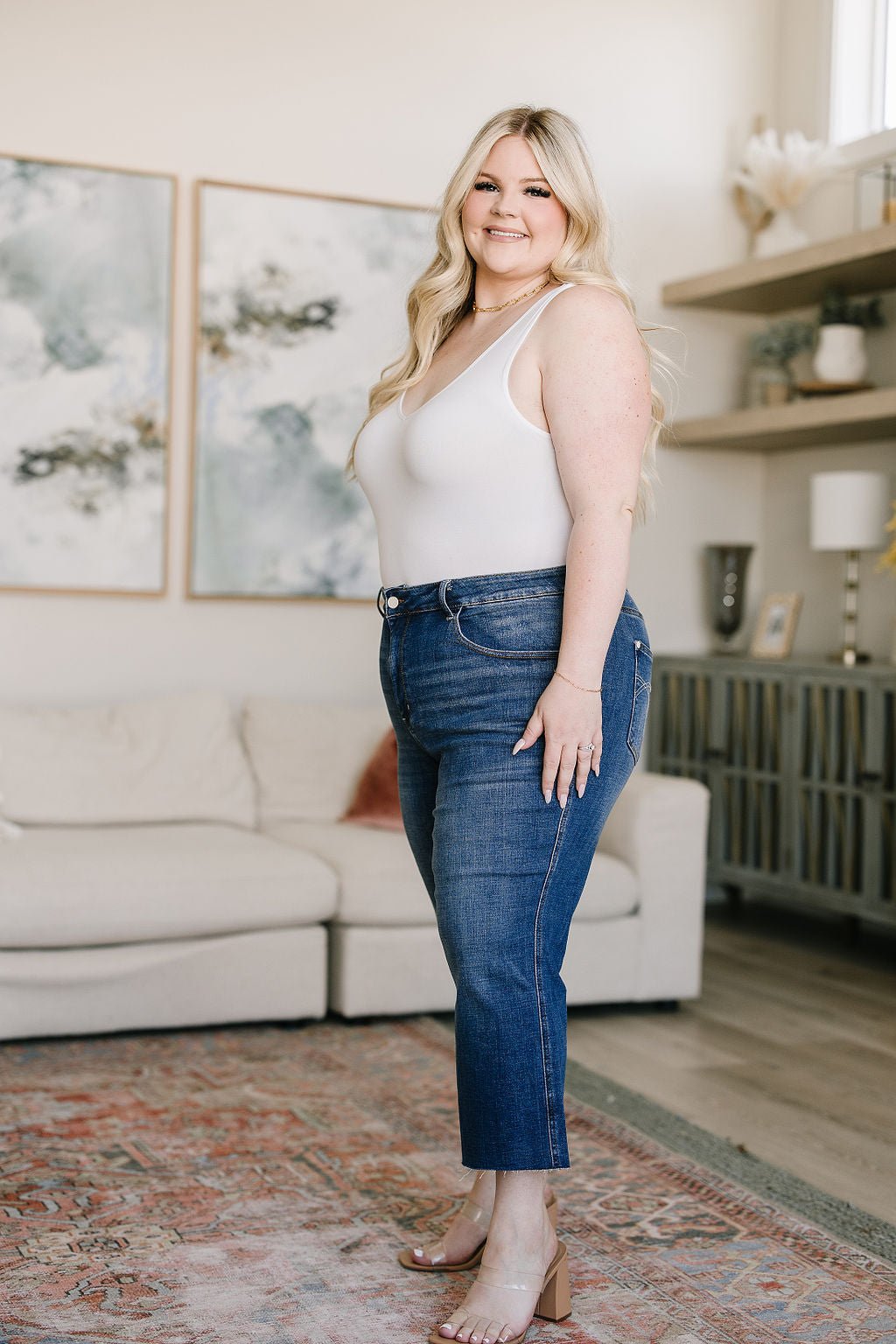 Hayes High Rise Wide Leg Crop Jeans - Loving God