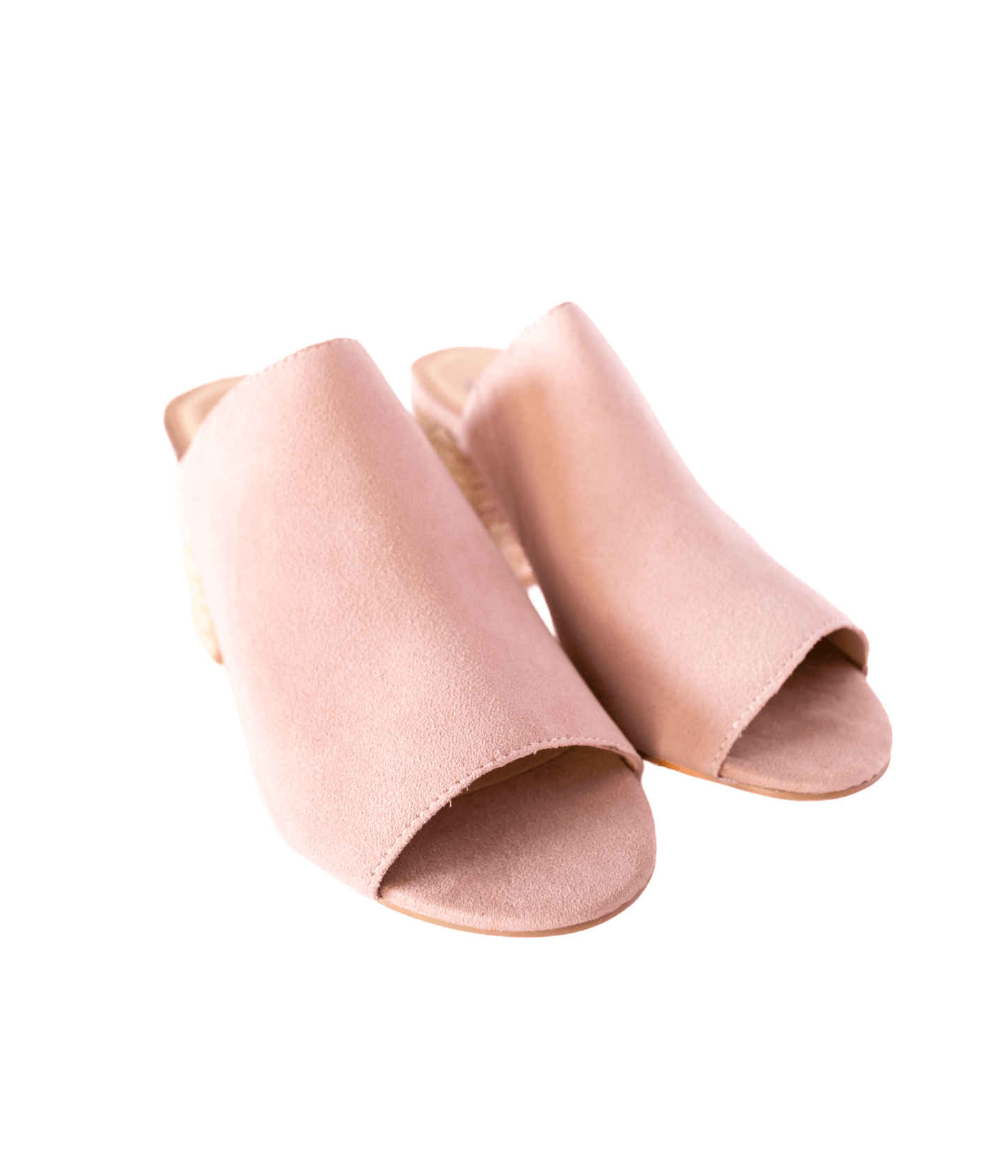 Helena Heeled Sandal in Blush Suede - Loving God