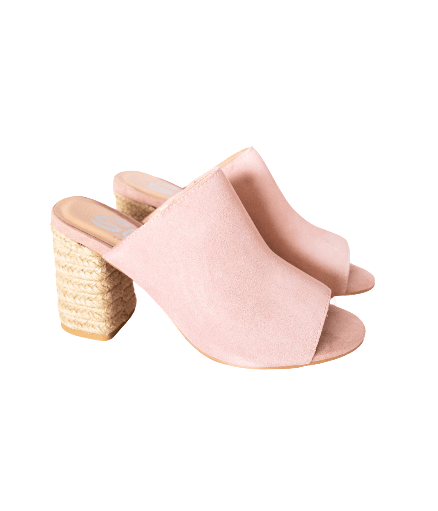 Helena Heeled Sandal in Blush Suede - Loving God