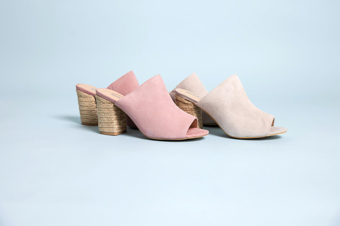 Helena Heeled Sandal in Blush Suede - Loving God